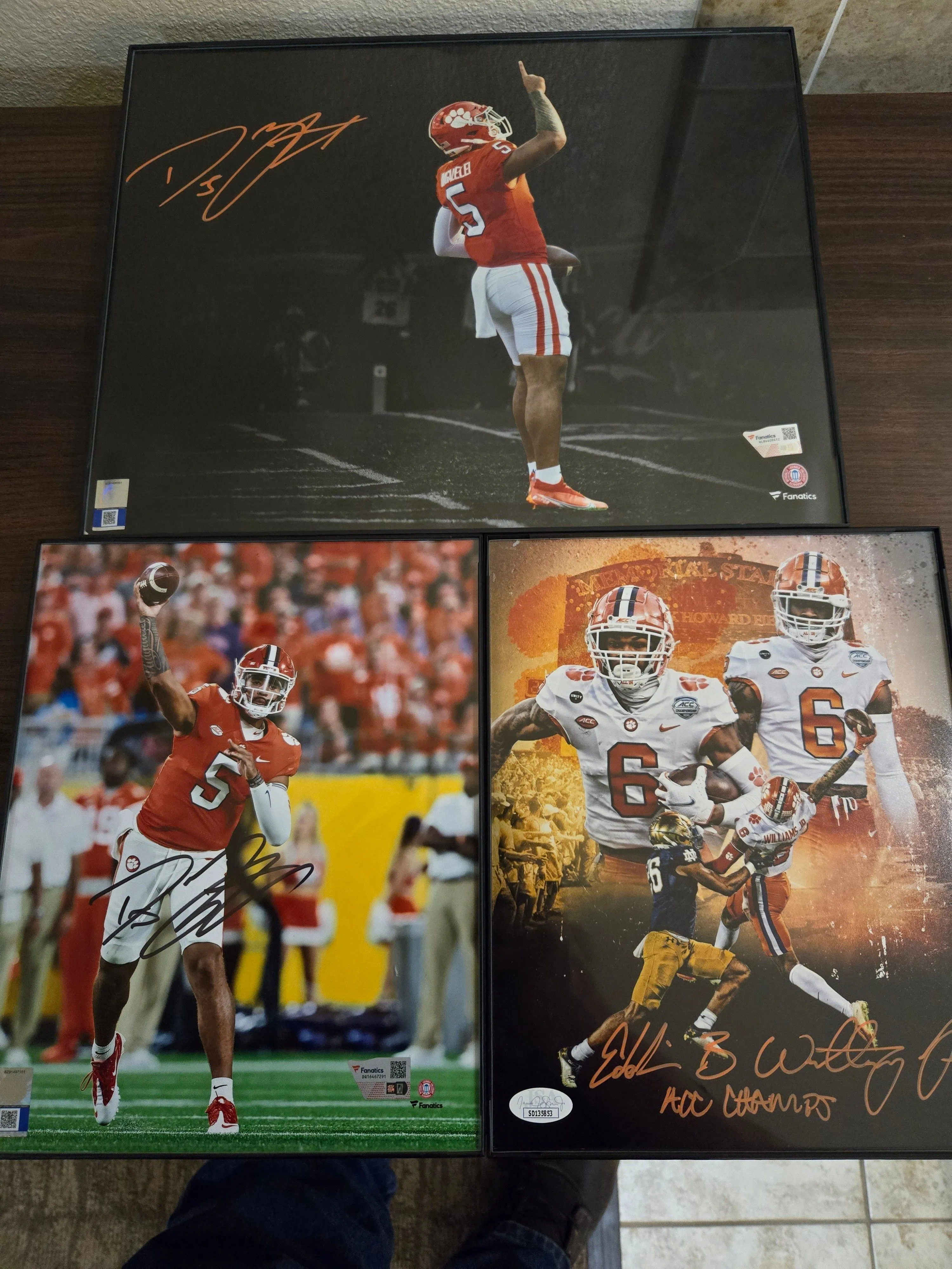 Product image for Clemson Tigers Triple 2 DJ Uiagalelei 1 EJ WILLIAMS 