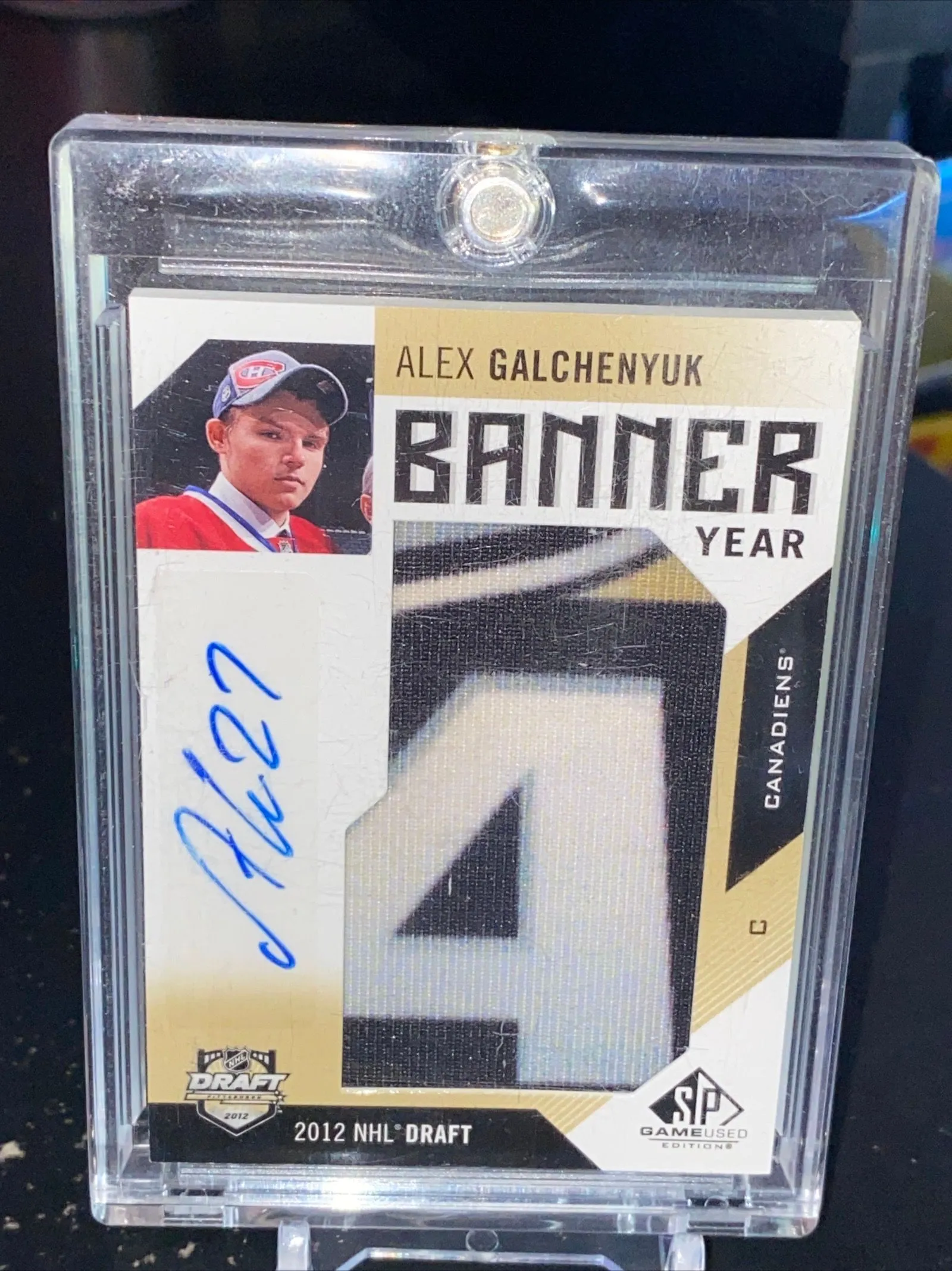 Product image for 2016 Upper Deck SP Game Used Banner Year Draft 2012 Alex Galchenyuk Auto NHL