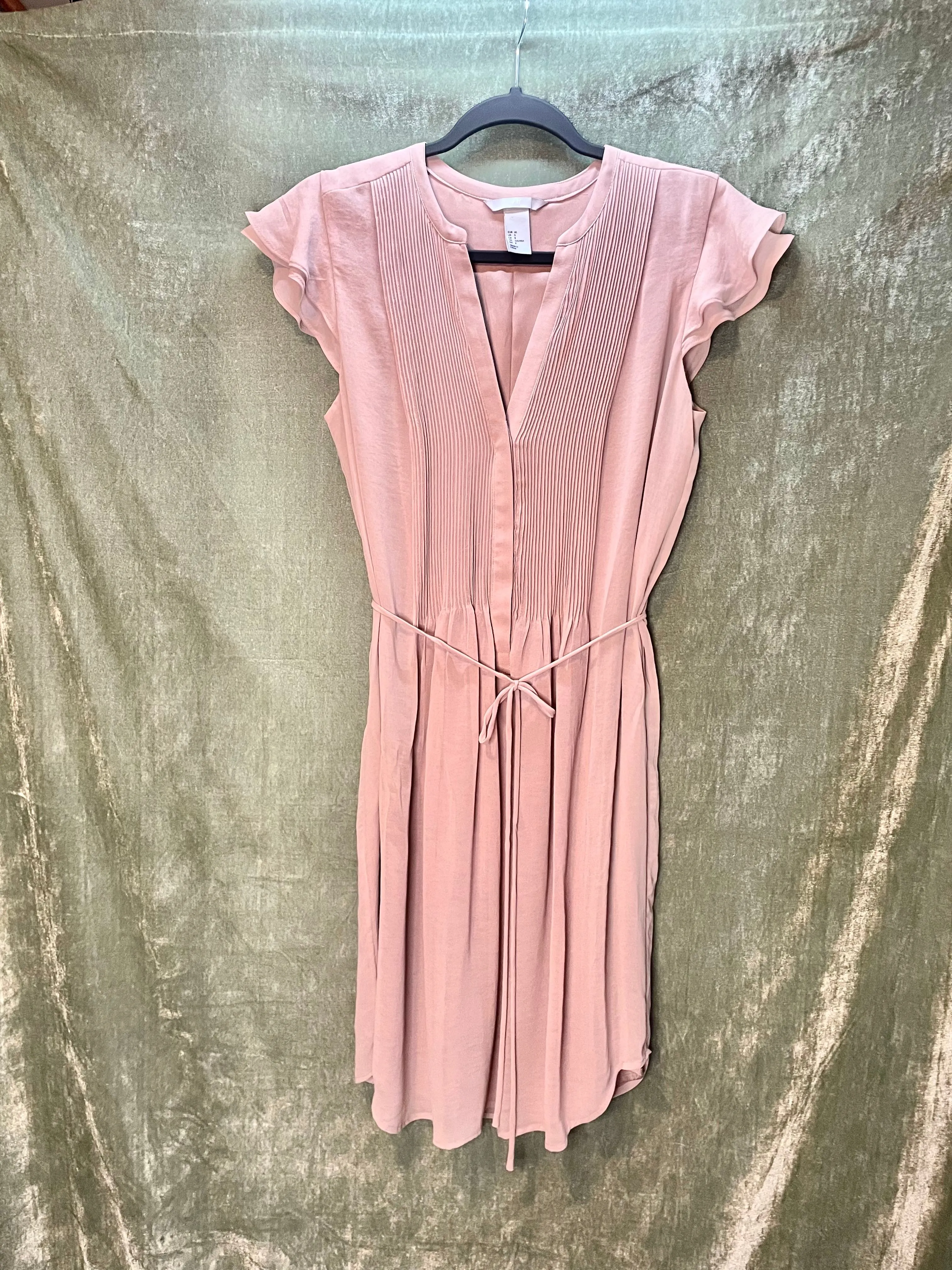 Product image for H&M, Blush Short Sleeve Flow Dress, Sz M, #A35