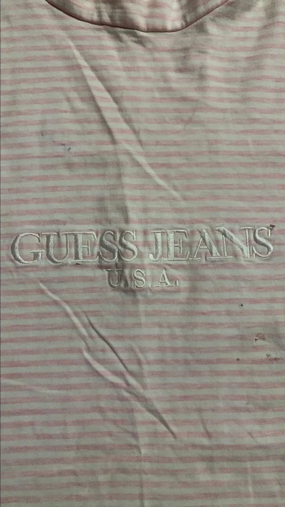 Product image for Vintage gas made in USA pink stripes ￼