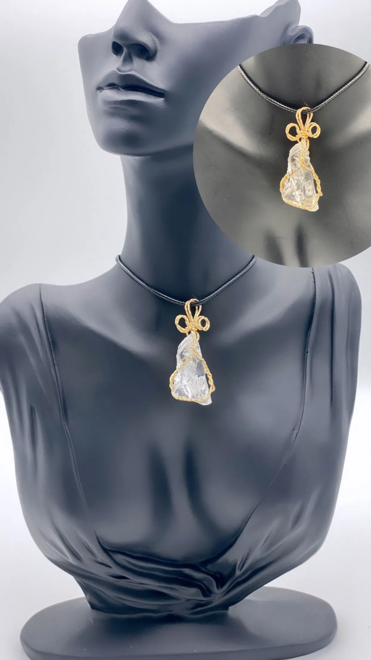 Product image for Gold plated wrapped Raw crystals #1