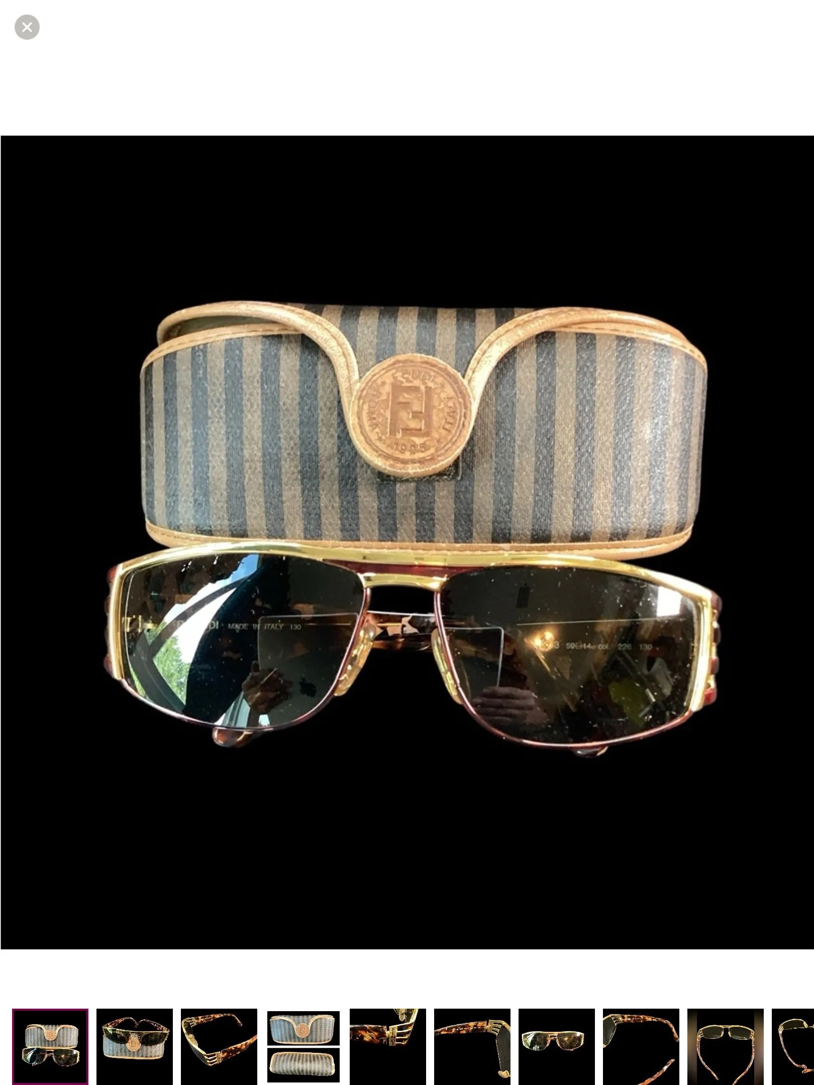 Product image for 1980's Fendi Tortoise Shell Sunglasses UNISEX
