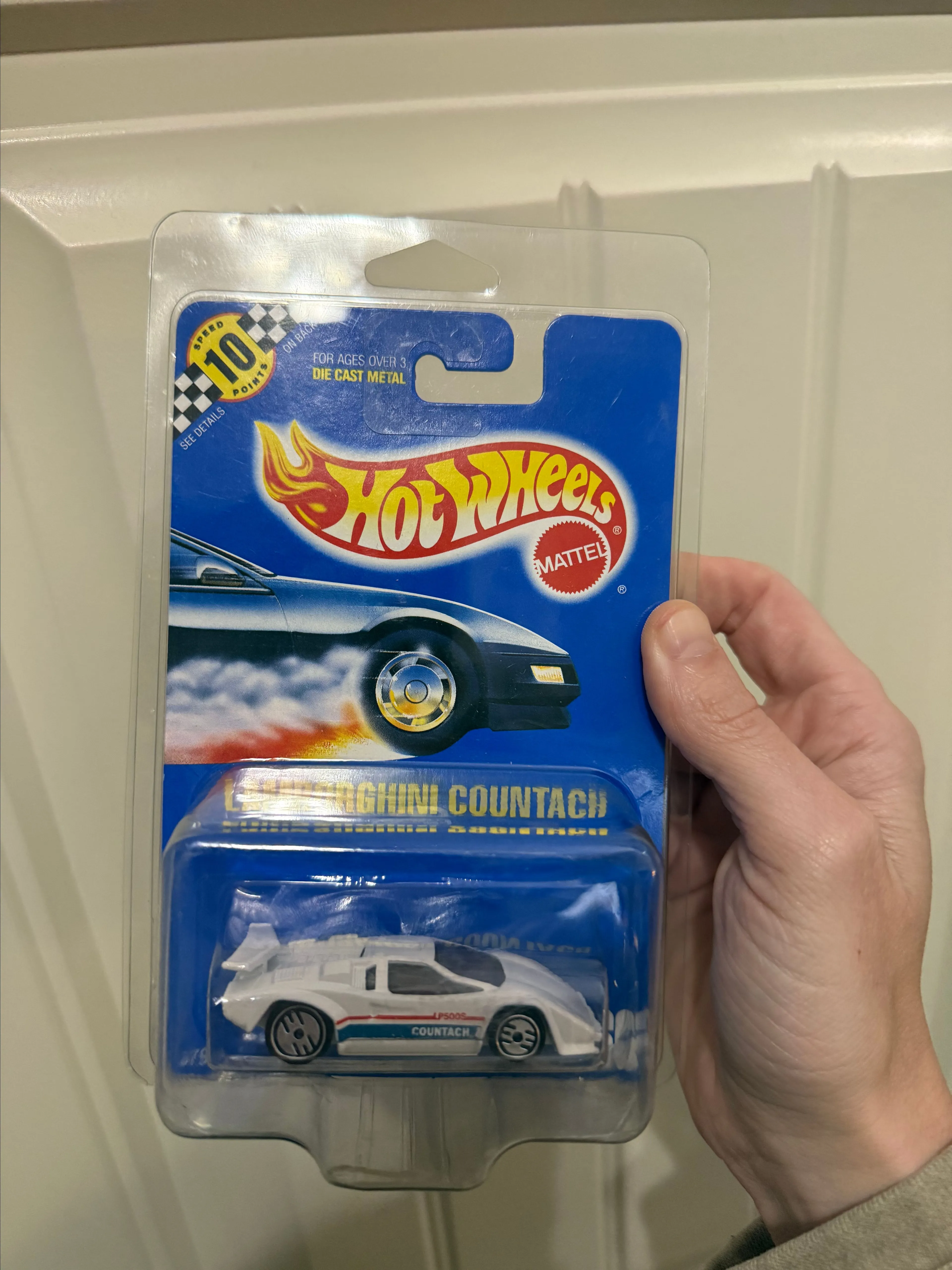 Product image for 1991 Hot wheels #60 White Lamborghini Countach