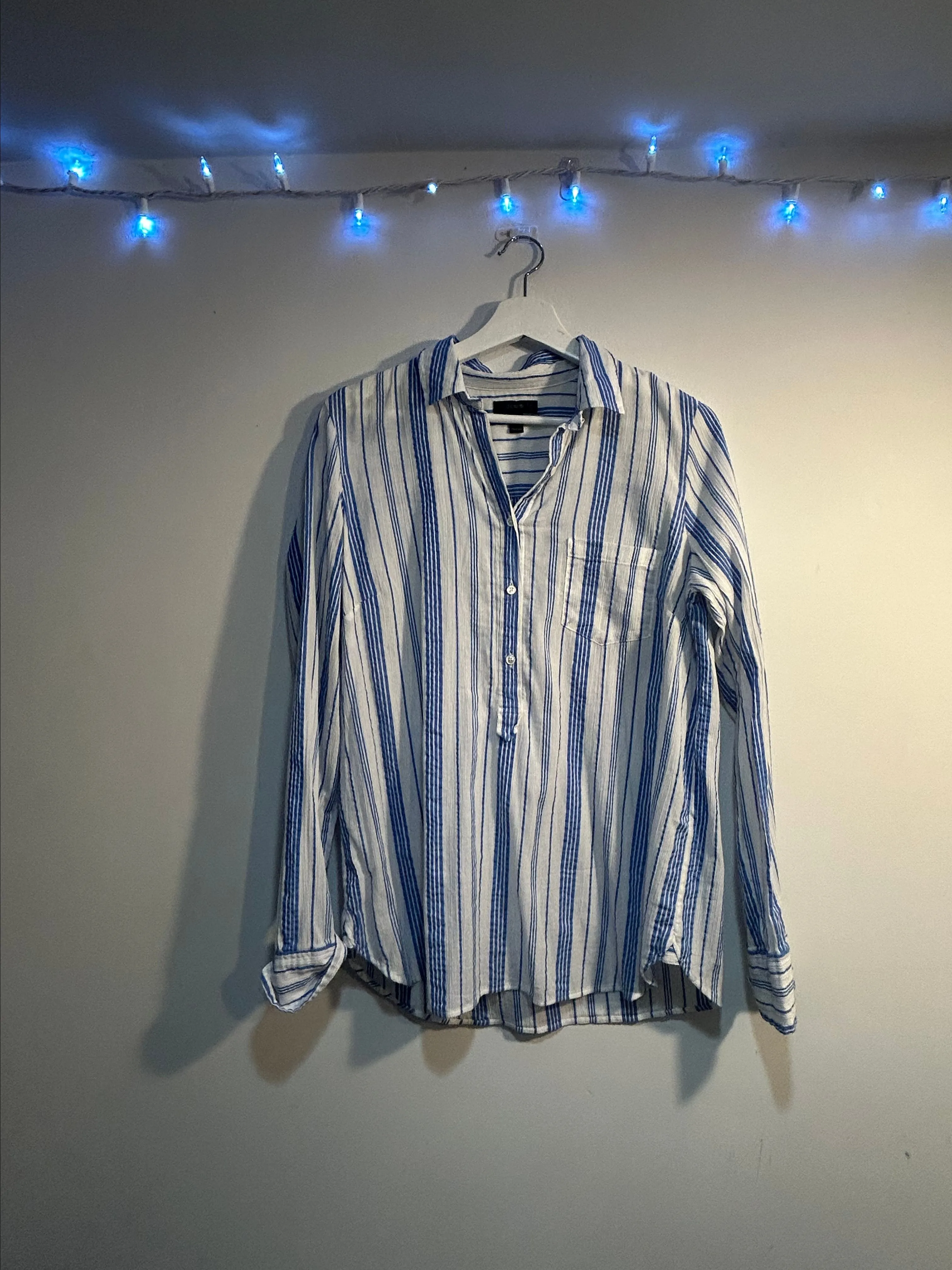 Product image for J Crew blue striped pullover