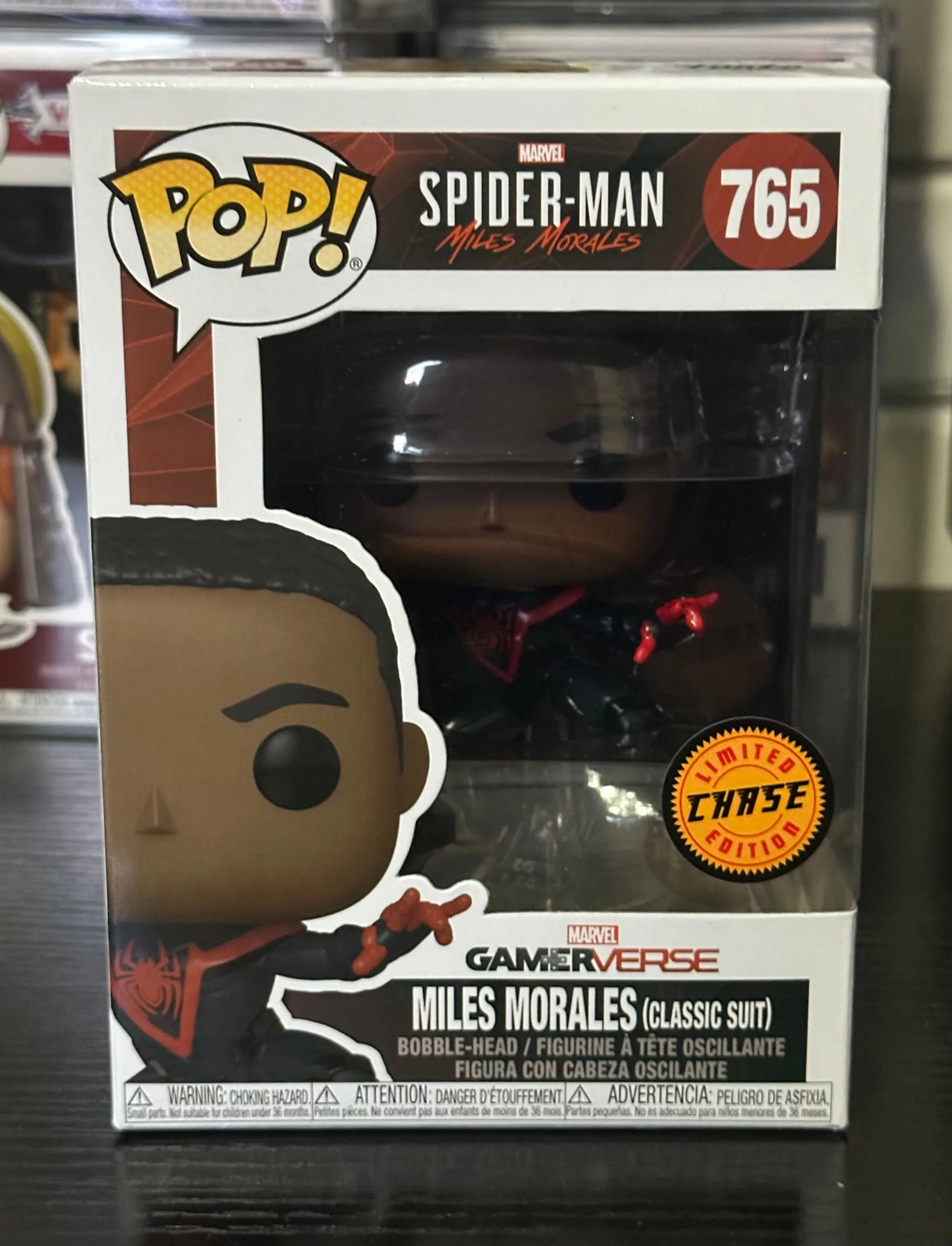 Product image for Funko Pop! Miles Morales Classic Suit Chase #765 Spider-Man Marvel Gamerverse