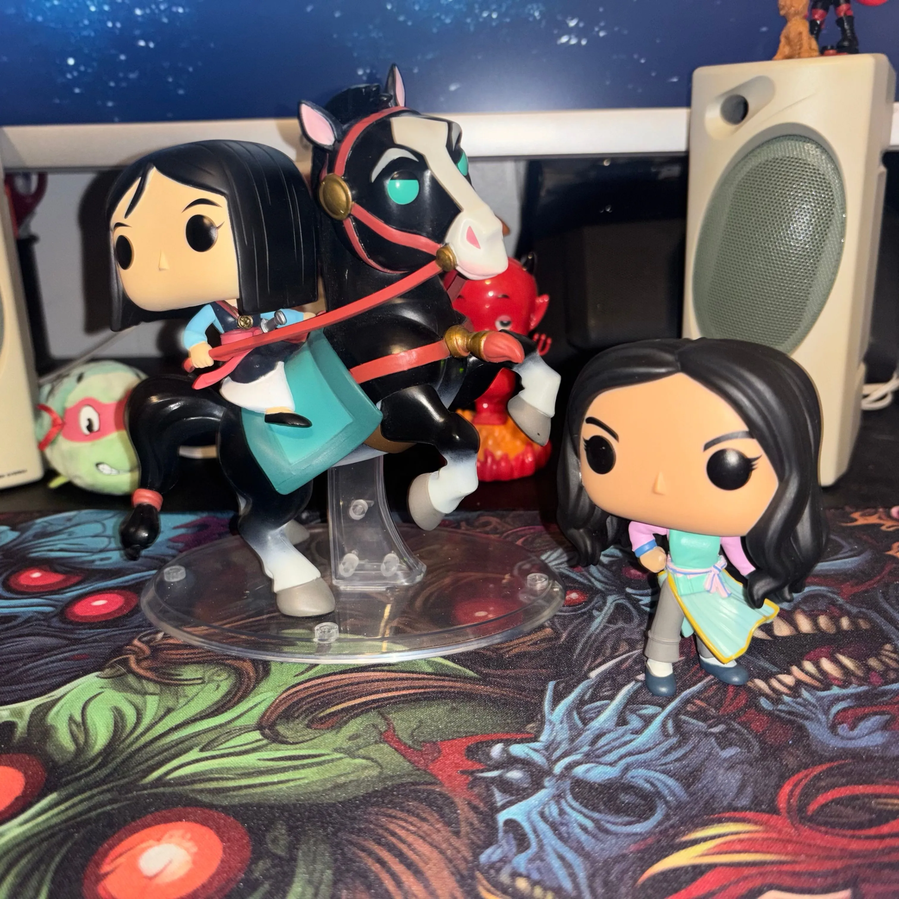 Product image for Funko Pop Bundle - Mulan Riding Khan #76 & Mulan #638 - Loose No Box