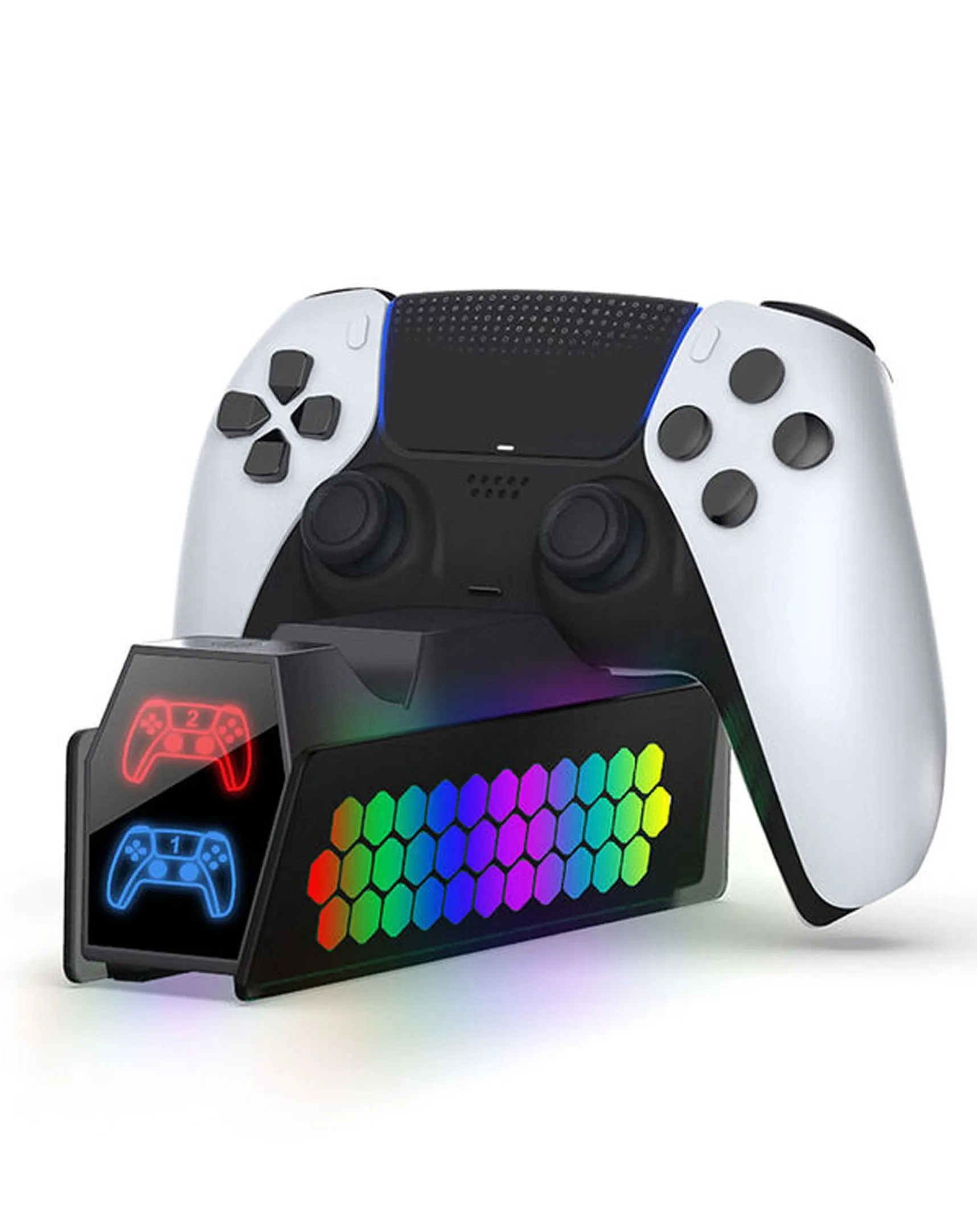Product image for RGB Dobe Dual Vertical Charger for PlayStation 5 Controllers