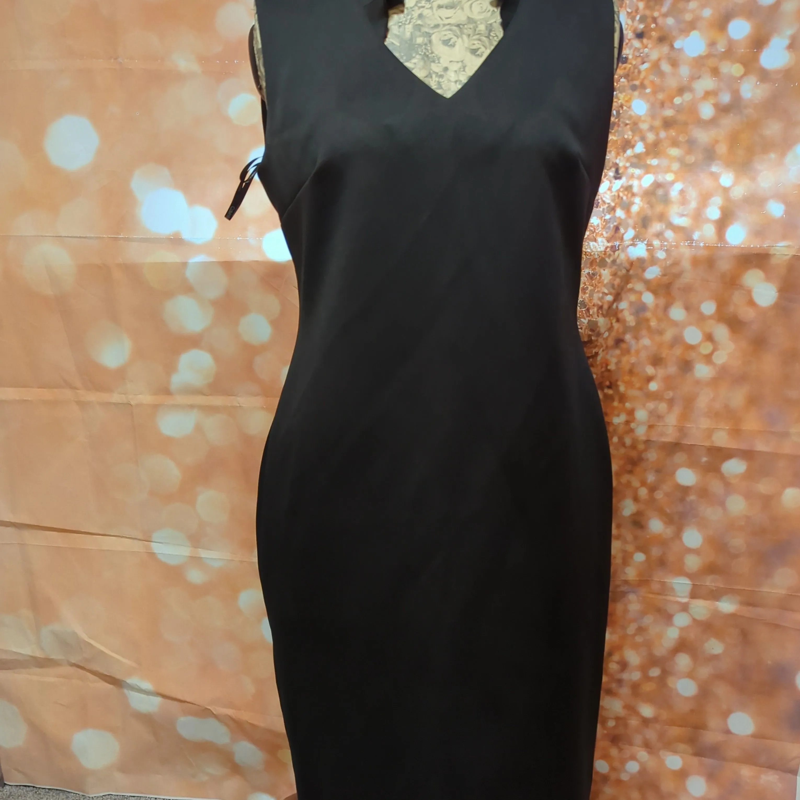 Product image for Calvin Klein Black v neck dress