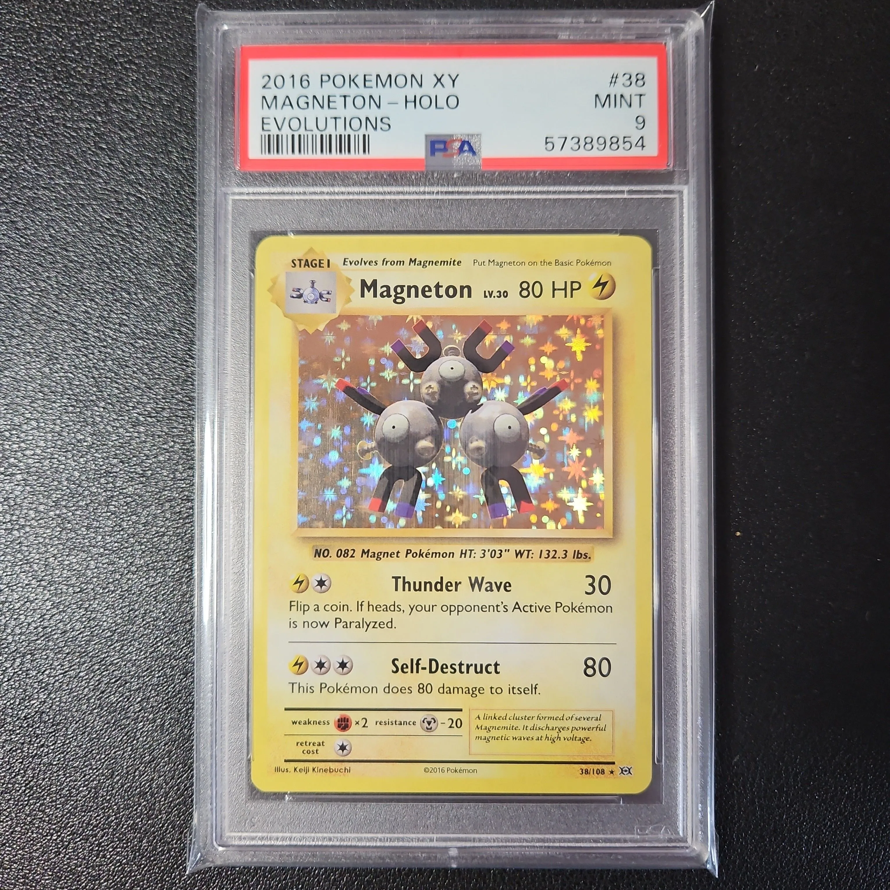 Product image for 2016 Pokemon Xy Evolutions Magneton-Holo Evolutions PSA MINT 9