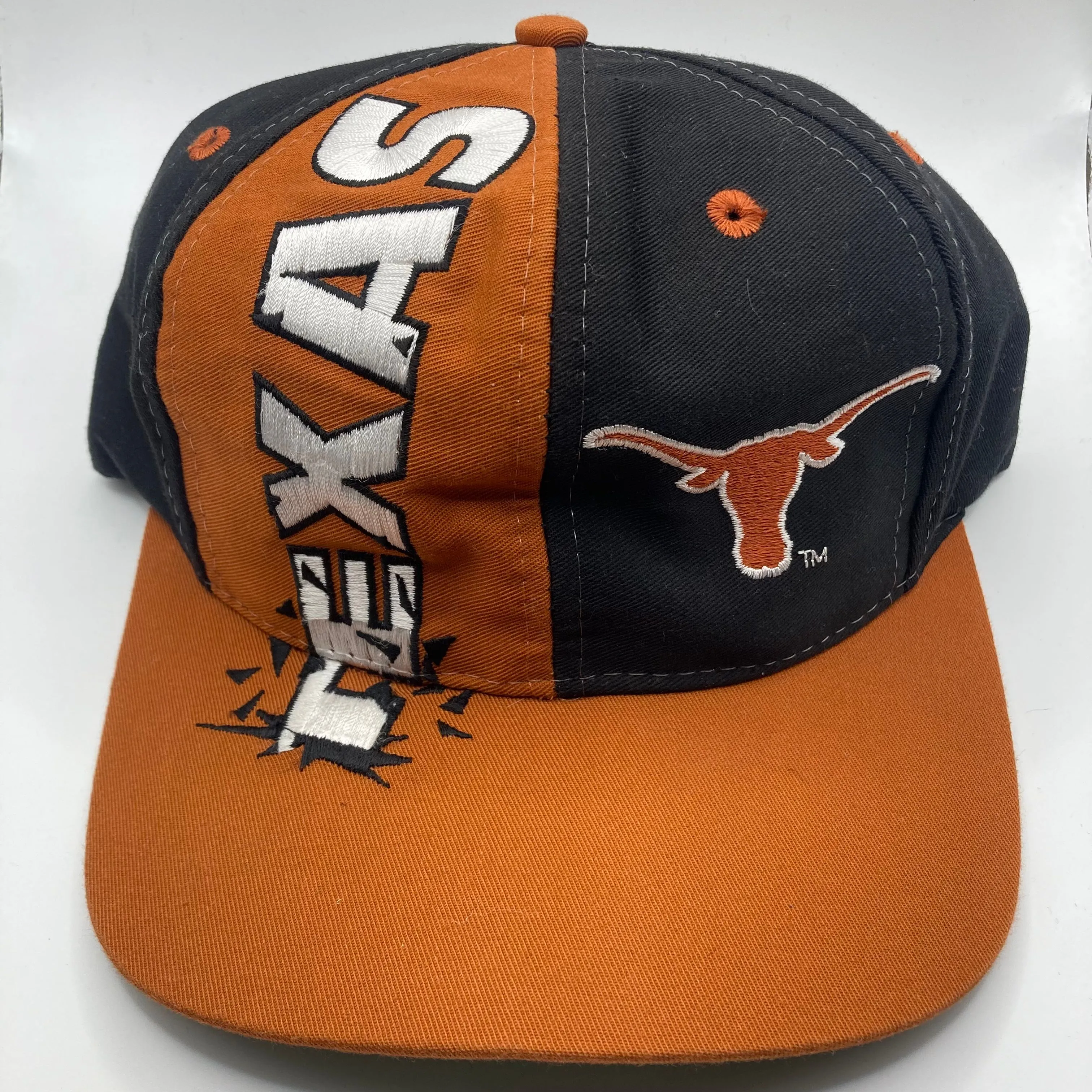 Product image for BIN 2. Vtg Texas Longhorns Shattered Snapback #4123