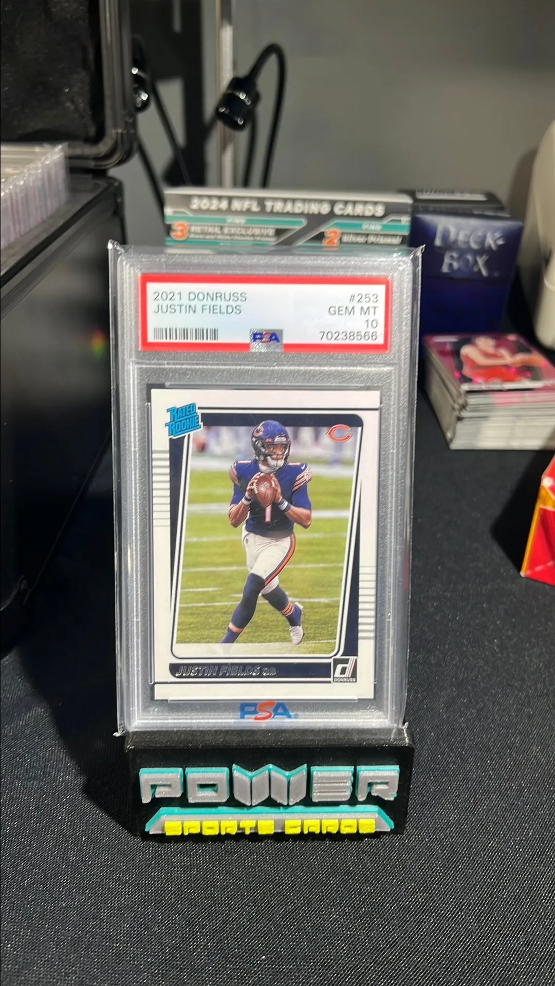 Product image for 2021 Panini Donruss Justin Fields 253  PSA GEM MT 10