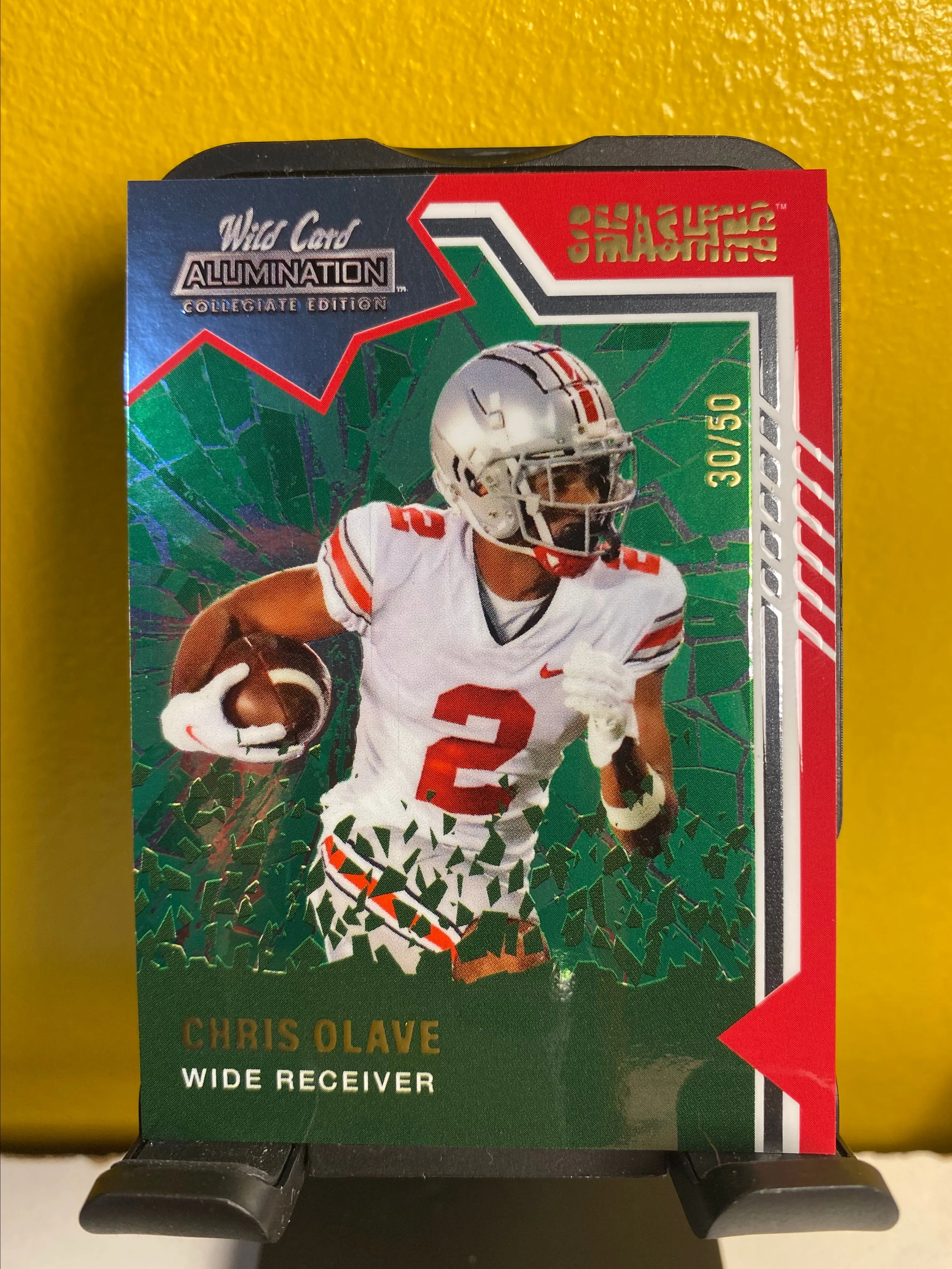 Product image for Chris Olave Rookie Smashing Green 30/50 2021 Wild Card Alumination