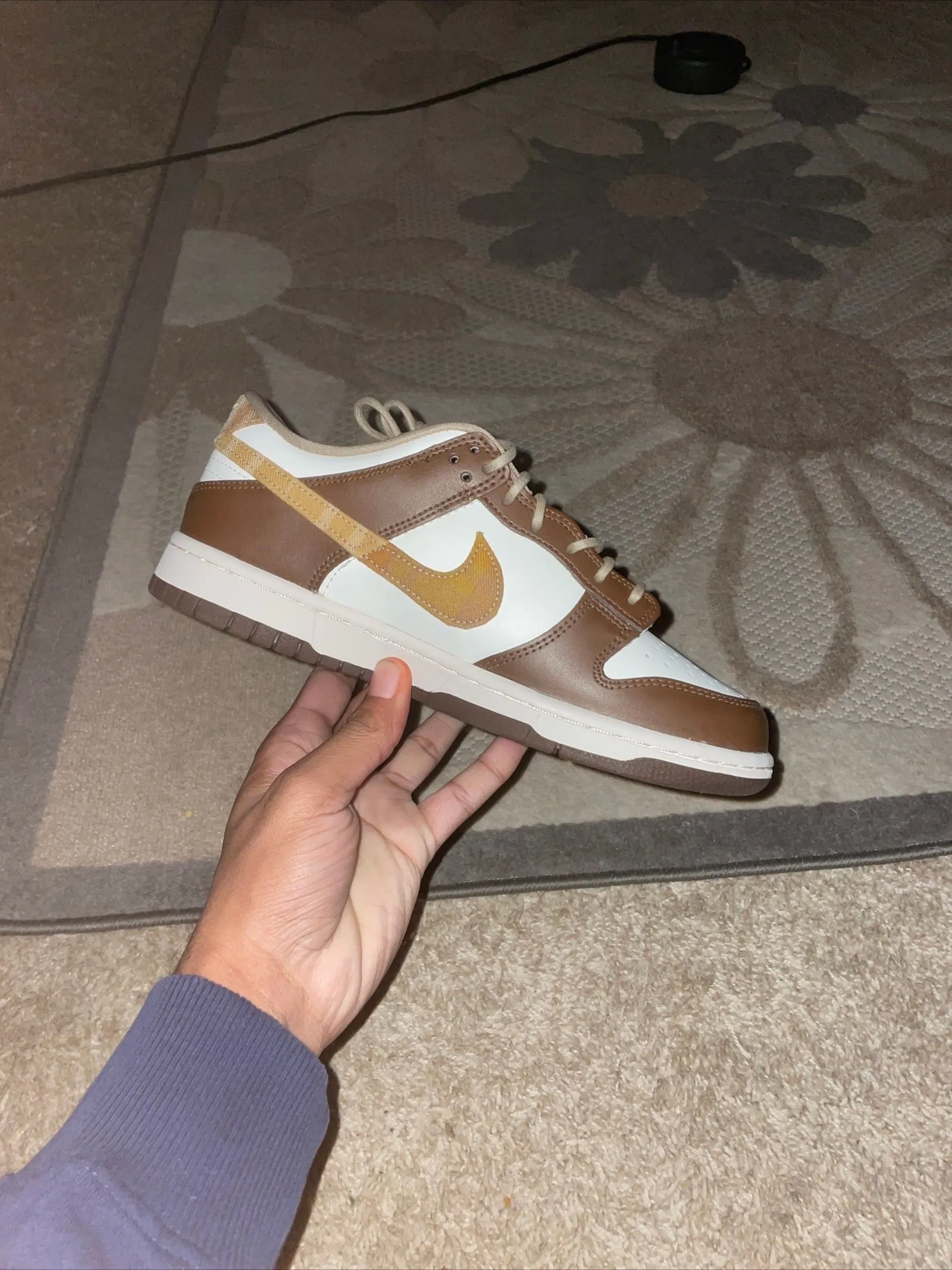 Product image for Nike Dunk Low “Brown Plaid” Size 6.5