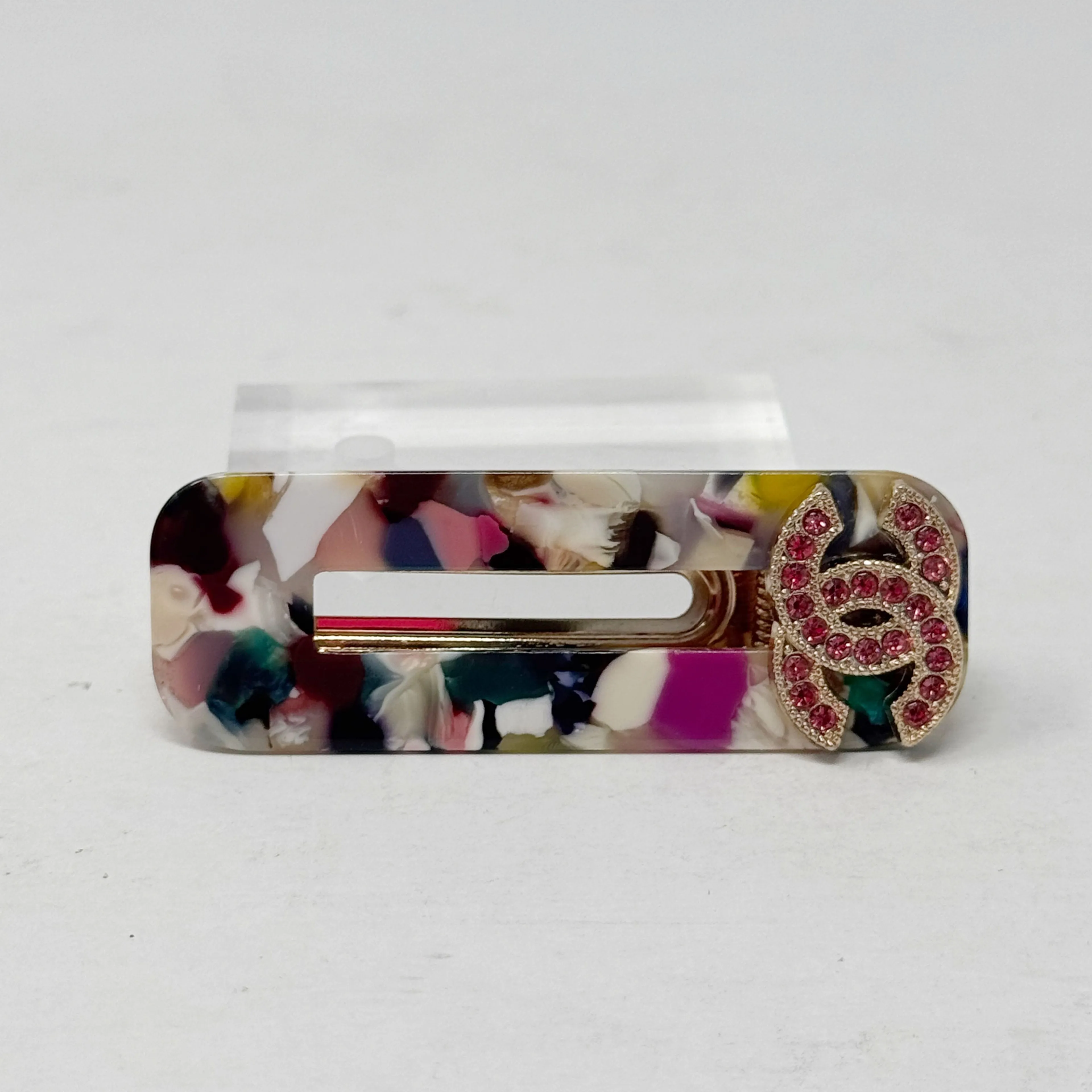 Product image for CHANEL Upcycled Pink Charm Hair Clip