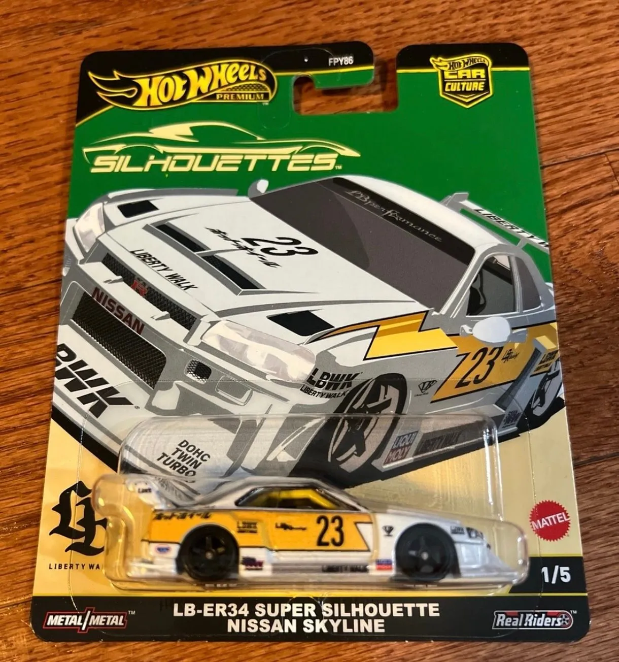 Product image for Hot Wheels Premium Car Culture LB-ER34 Silhouette Nissan Skyline