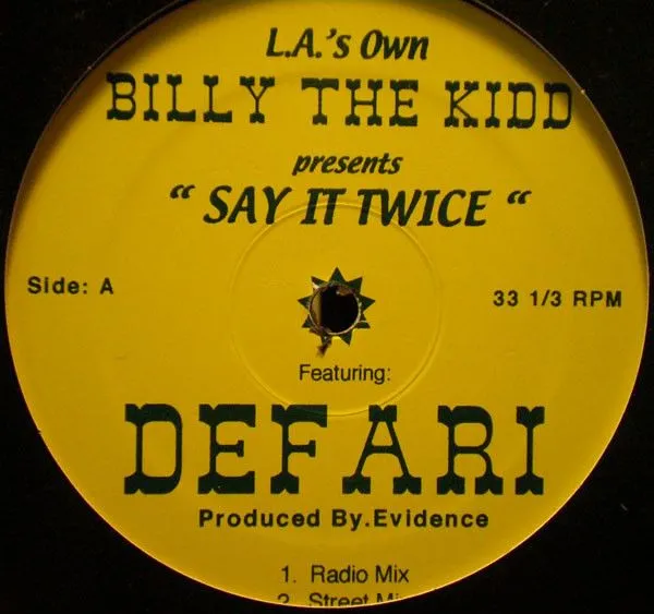Product image for L.A.'s Own Billy The Kidd – Say It Twice 12”