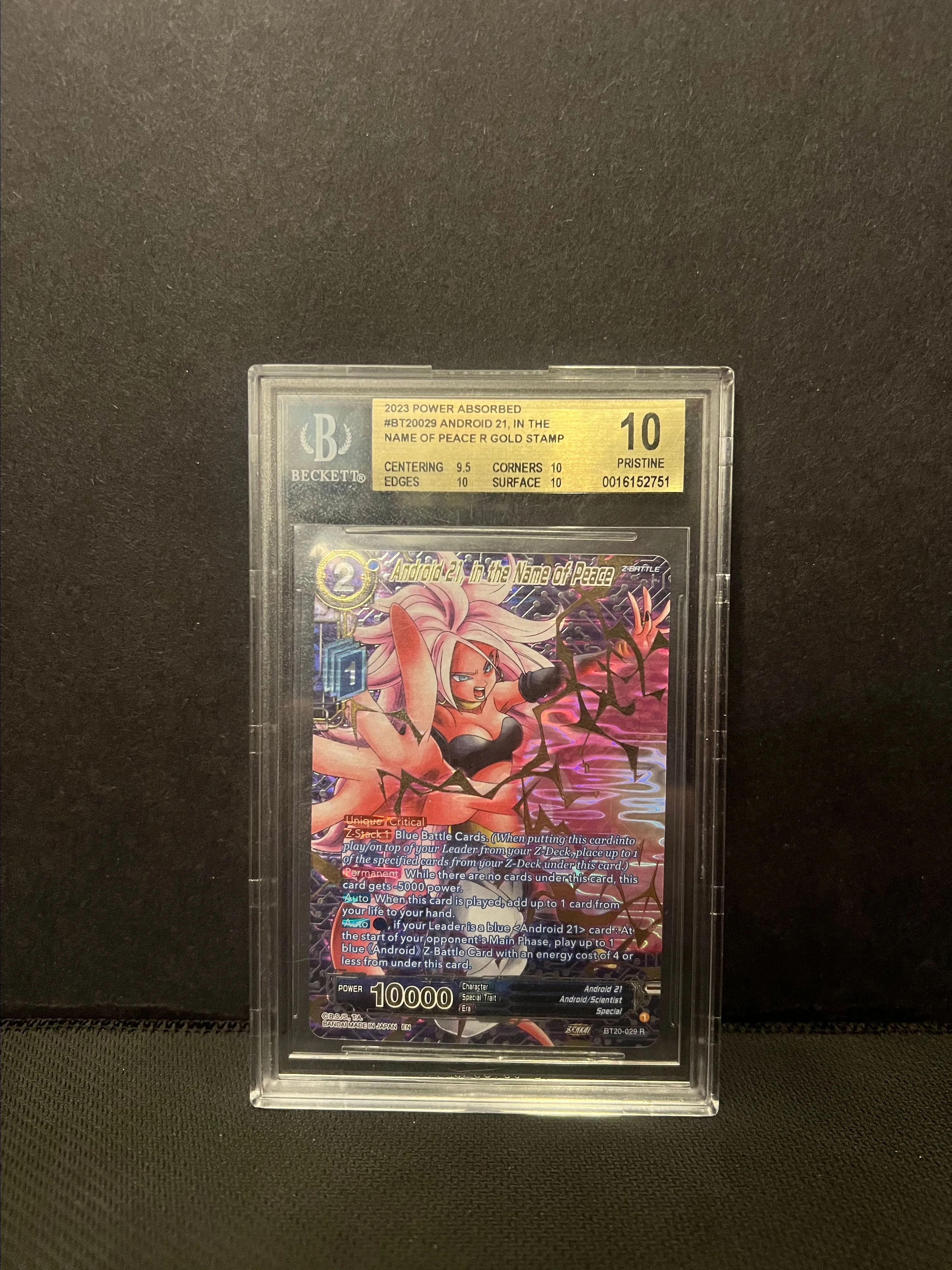 Product image for BGS 10 Dragon Ball Super Android 21 In the Name of Peace 2023 Rare