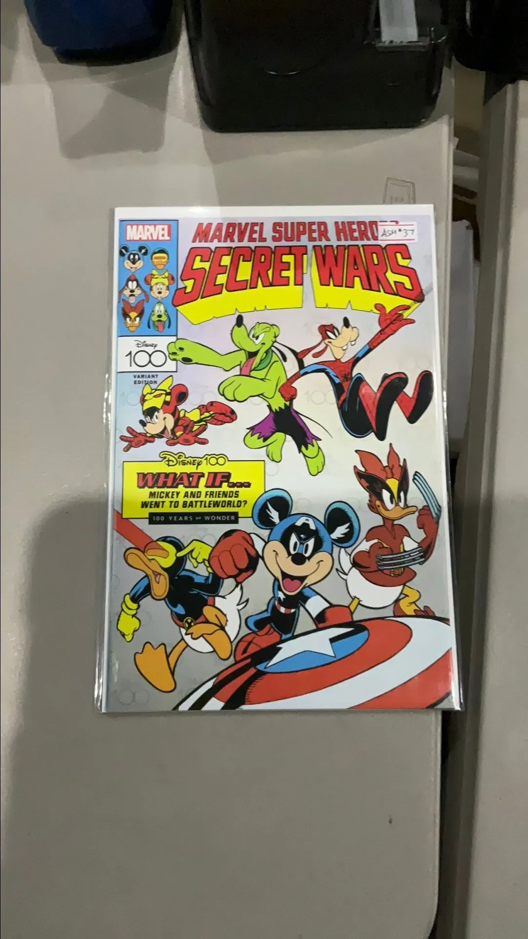 Product image for Amazing Spider-Man #37 Paolo De Lorenzi Disney100 Variant Mickey Minnie Daisy Goofy Donald Marvel
