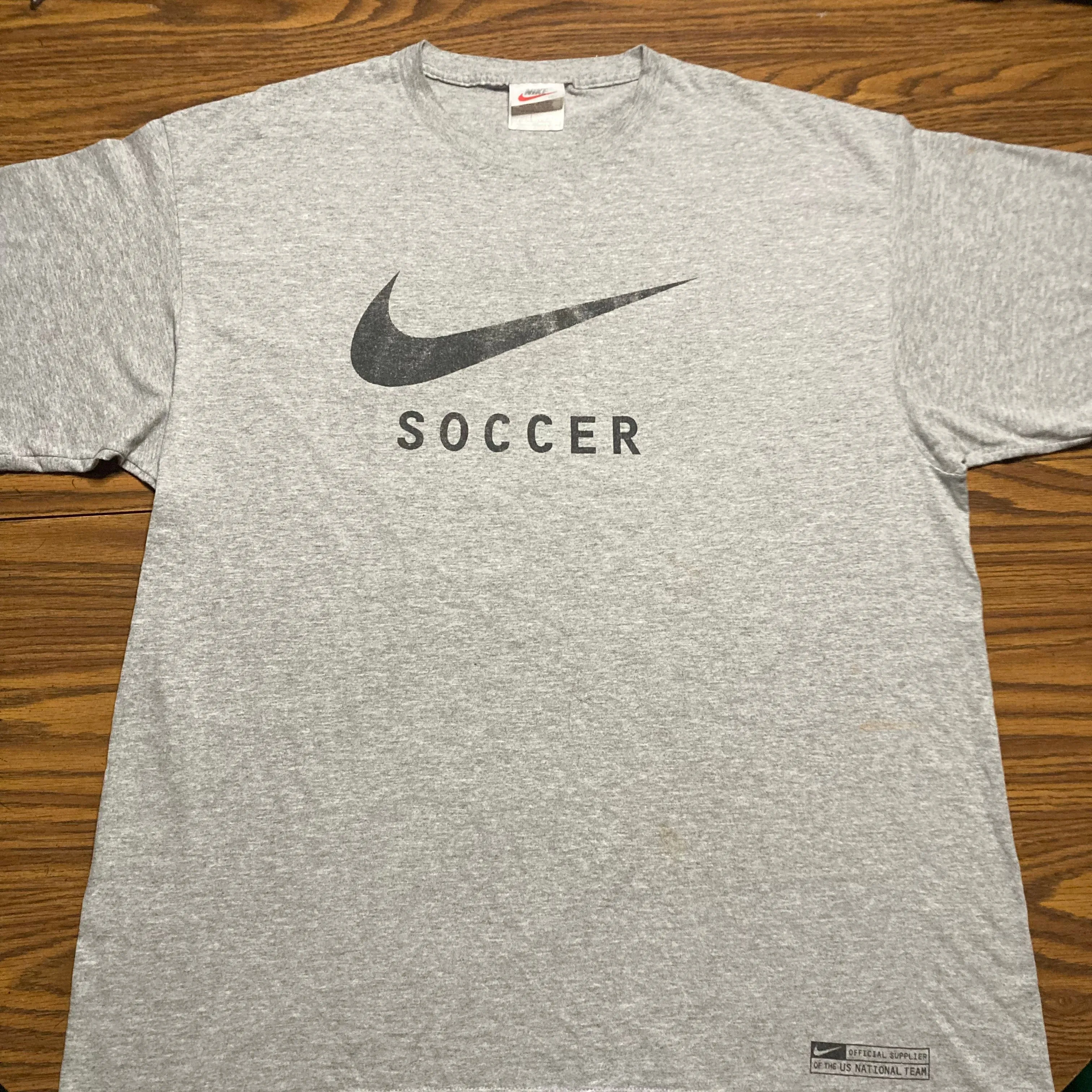 Product image for 5. Vtg Nike White Tag Nike Soccer Tee #14095