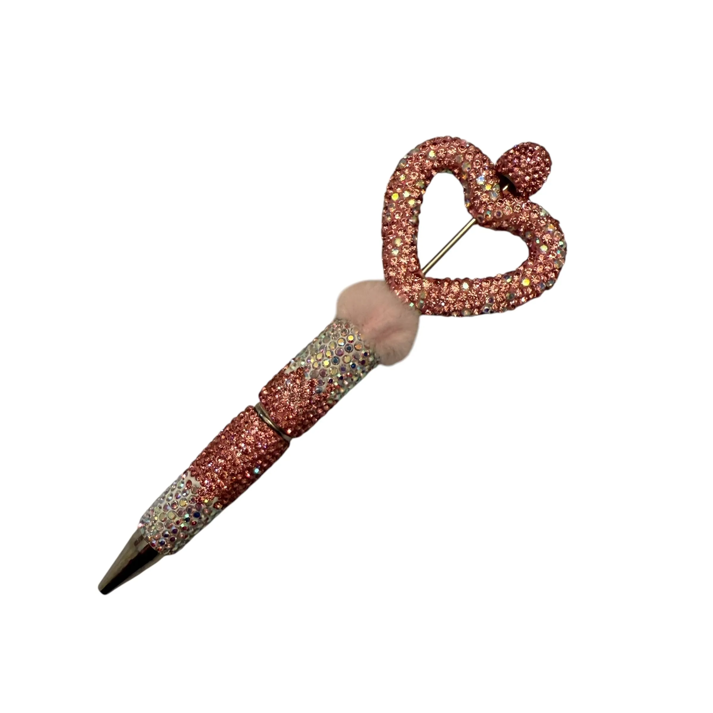 Product image for BIN: Pink Rhinestone Heart Pen