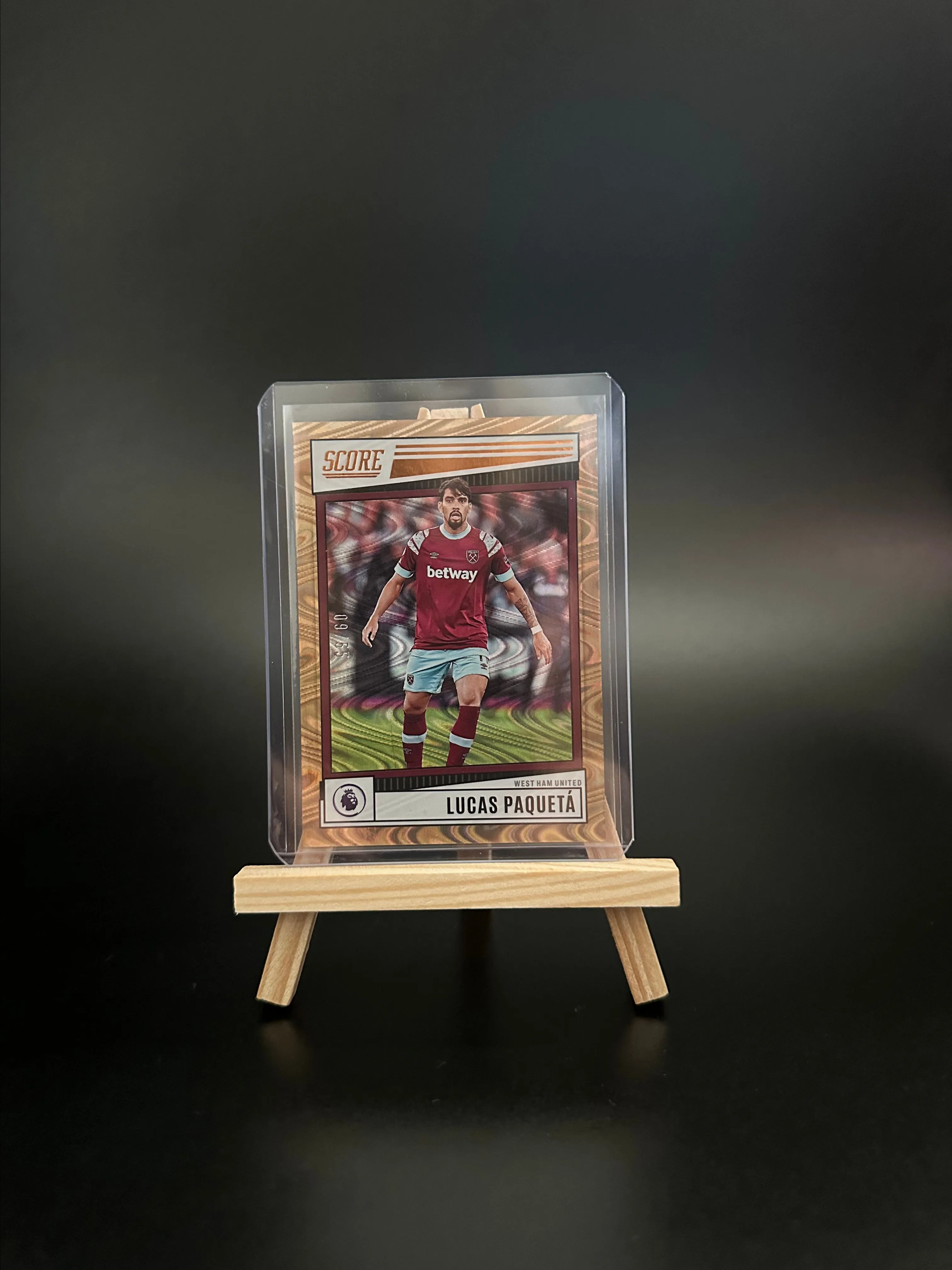 Product image for Lucas Paqueta (West Ham United) Bronze Swirl /55 Panini Score Premier League 22-23