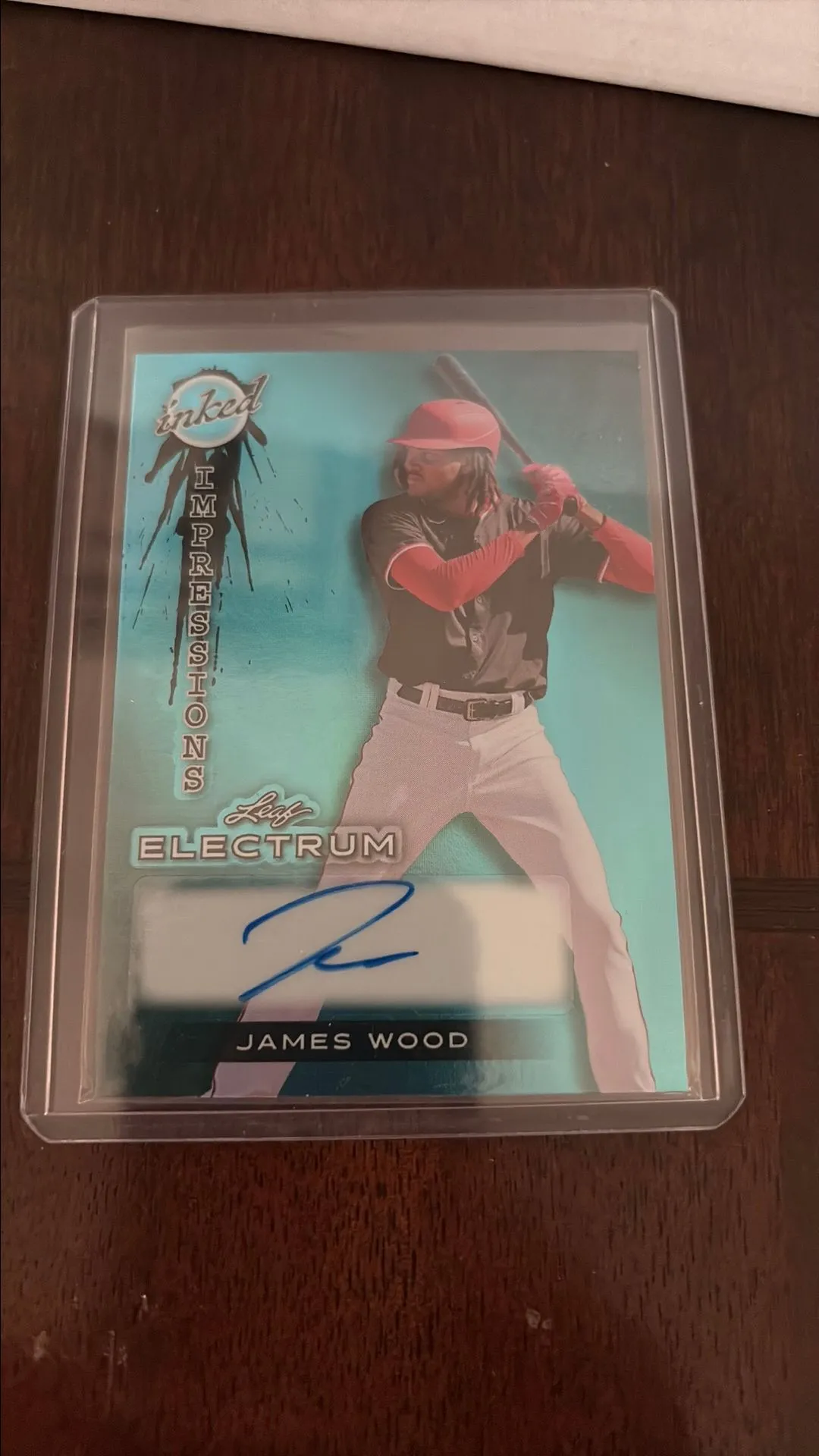 Product image for 2024 Leaf Electrum Inked Impressions James Wood RC Auto