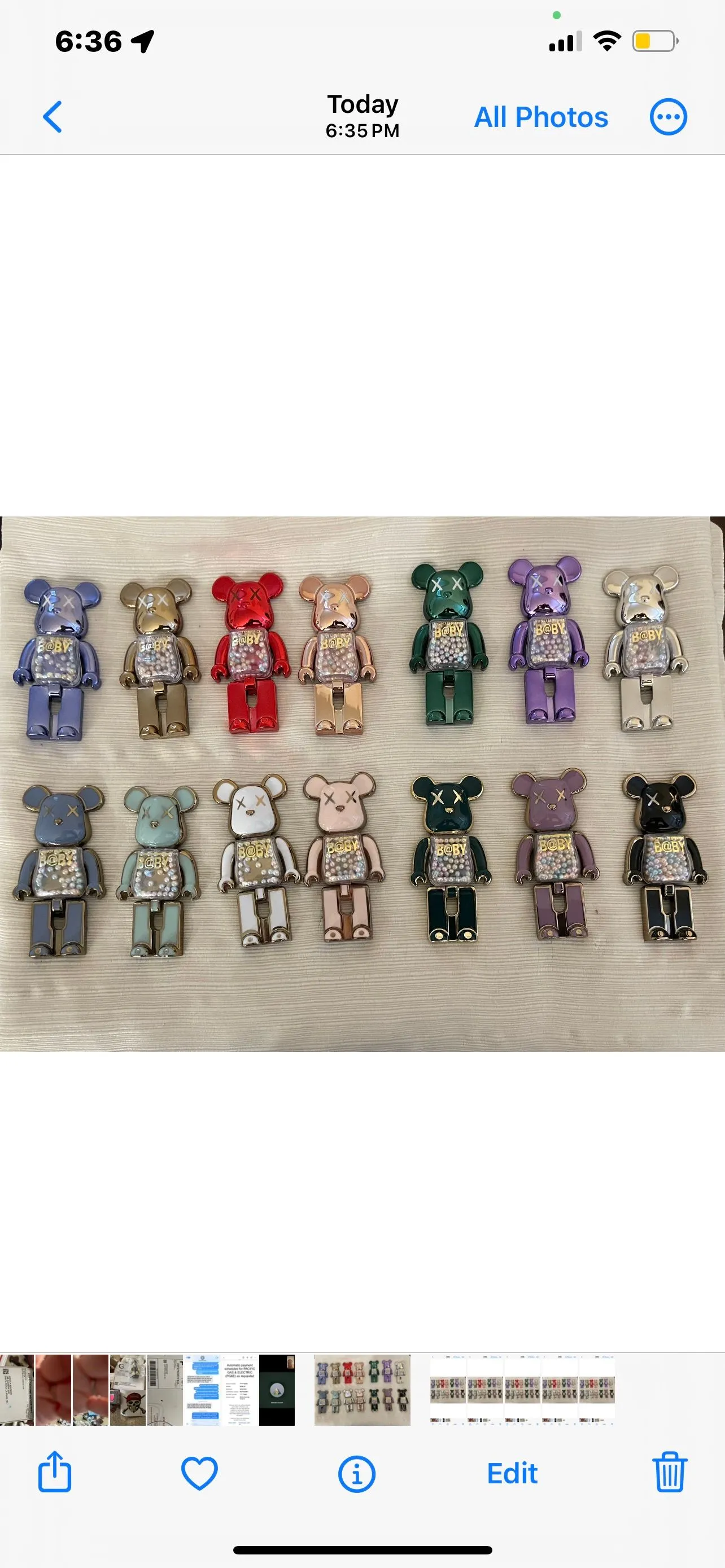 Product image for Phone Stands, 7 chrome colors on top, and 7 non chrome on the bottom, just message me your color!