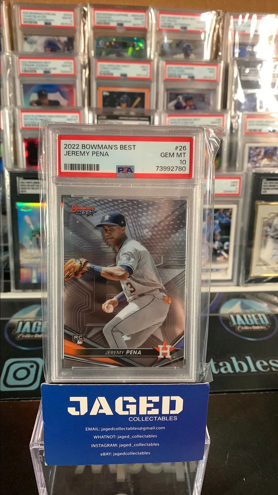 Product image for 2022 Bowman'S Best Jeremy Pena 26  PSA GEM MT 10