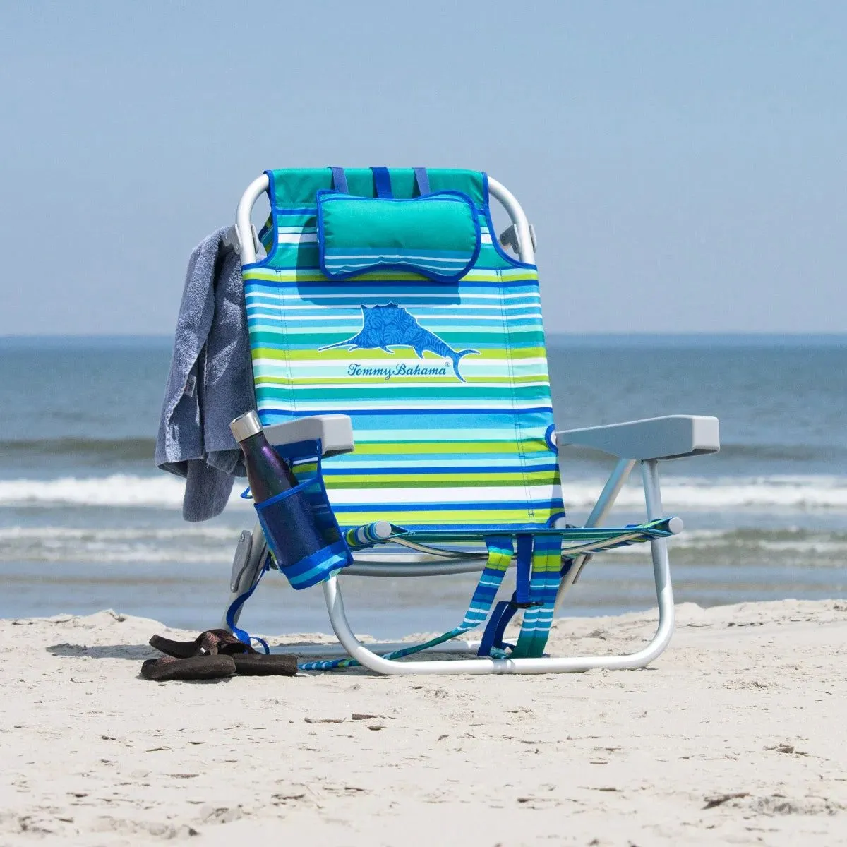 Product image for Tommy Bahama Beach Chair - Aqua Stripes