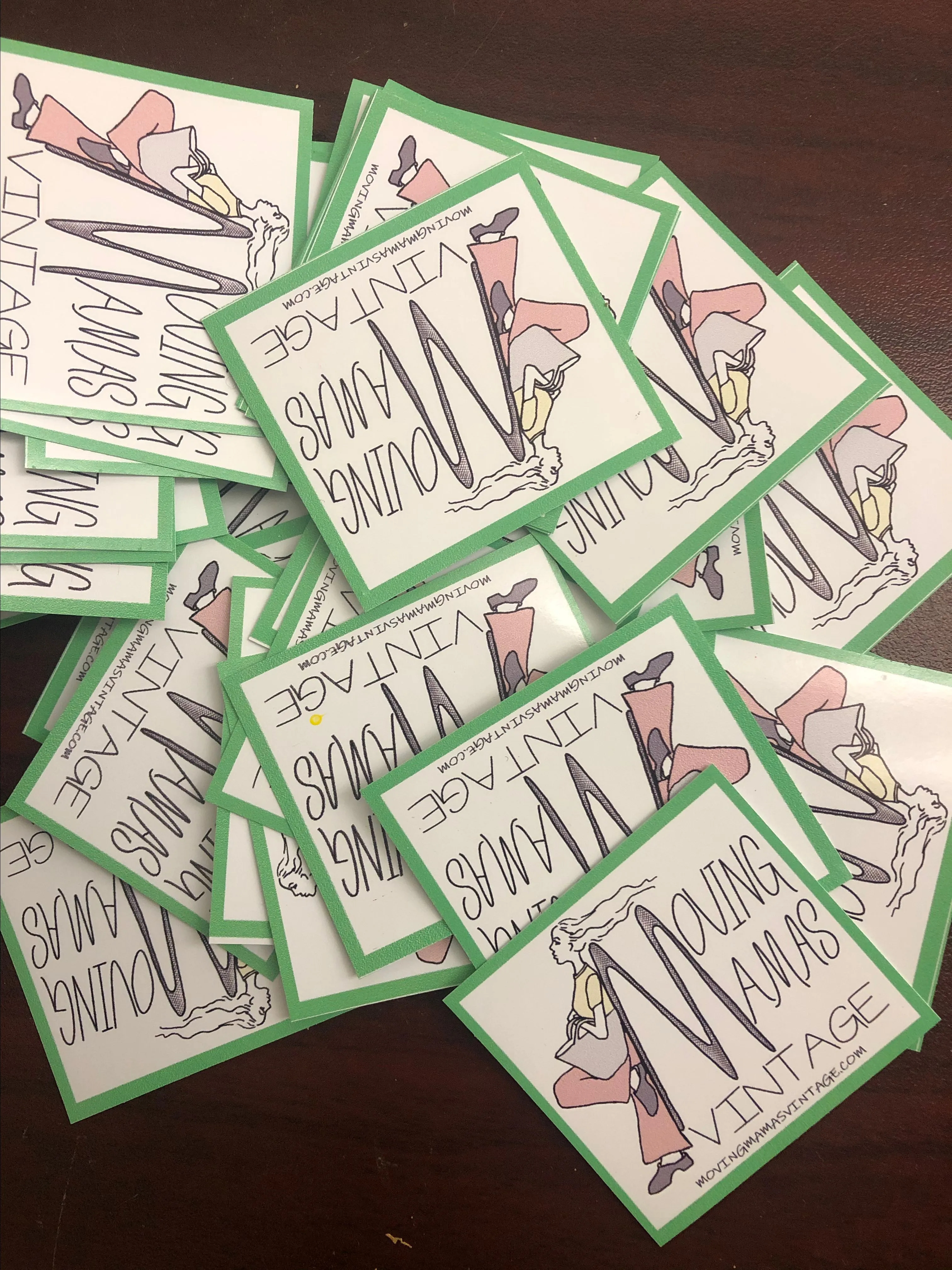 Product image for Moving Mamas Vintage Logo Sticker