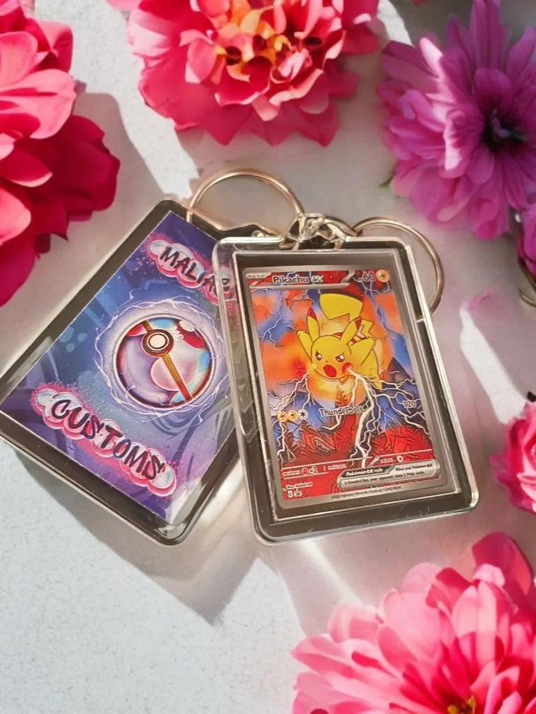 Product image for Pikachu custom card design keyring