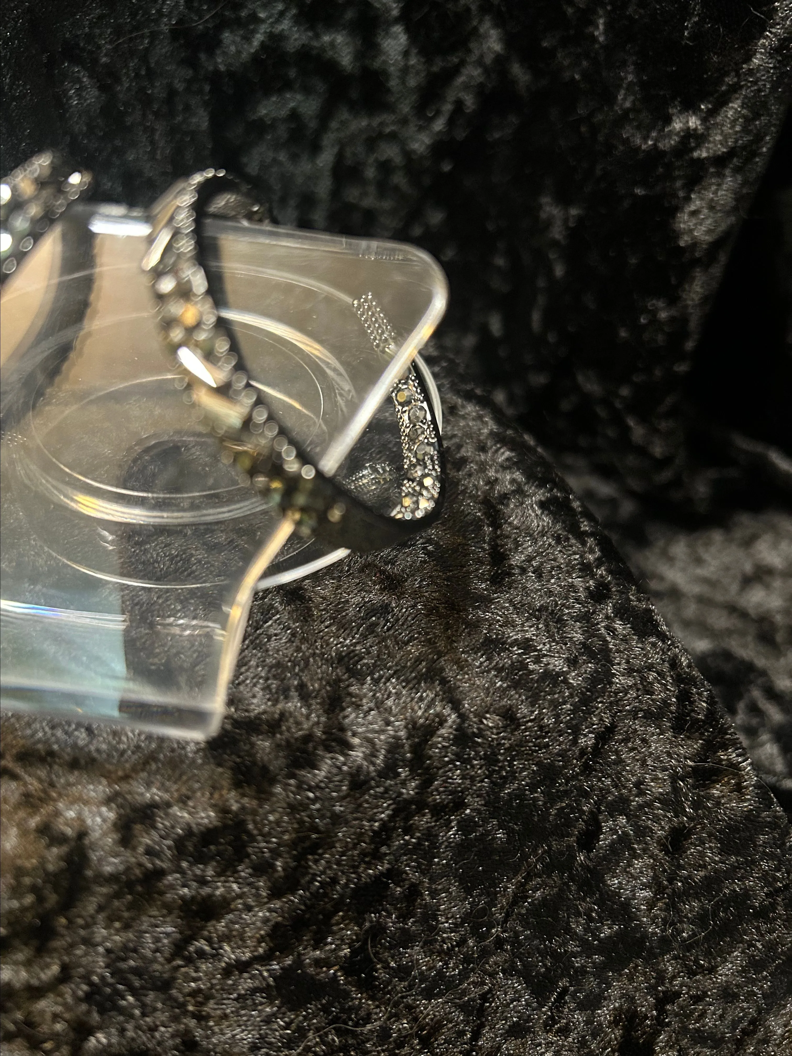 Product image for Gunmetal hoop earrings