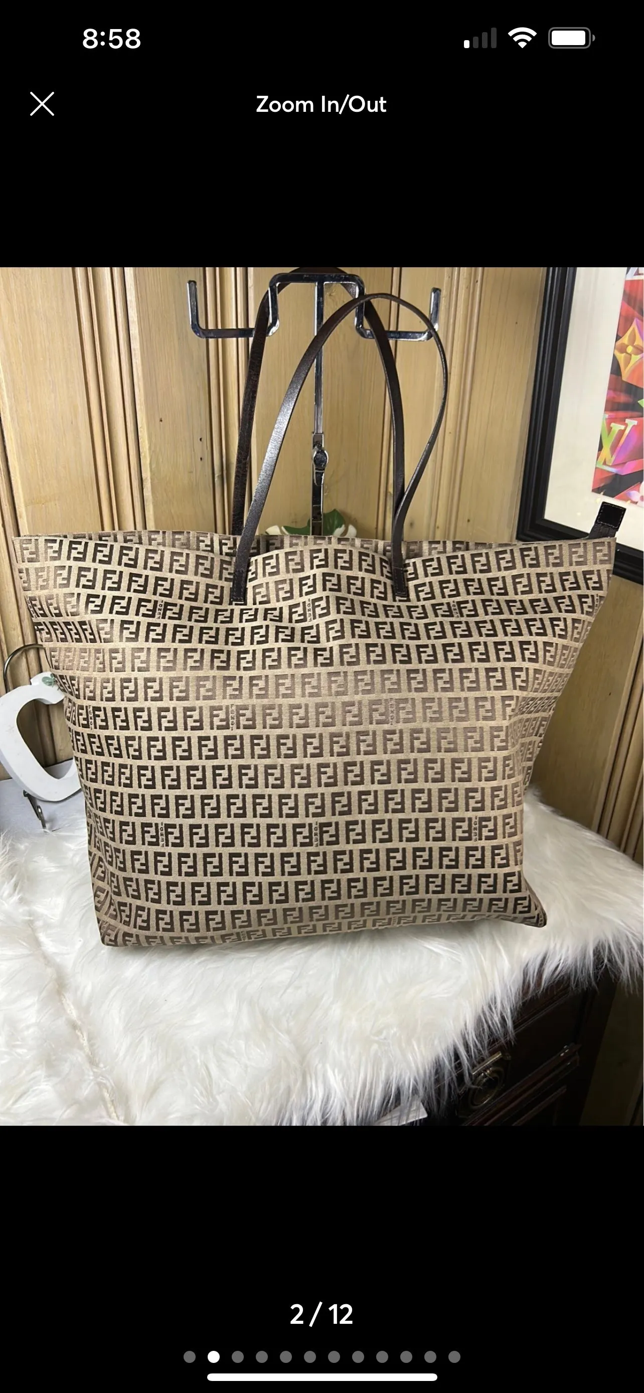 Product image for Fendi Zucchino Tote