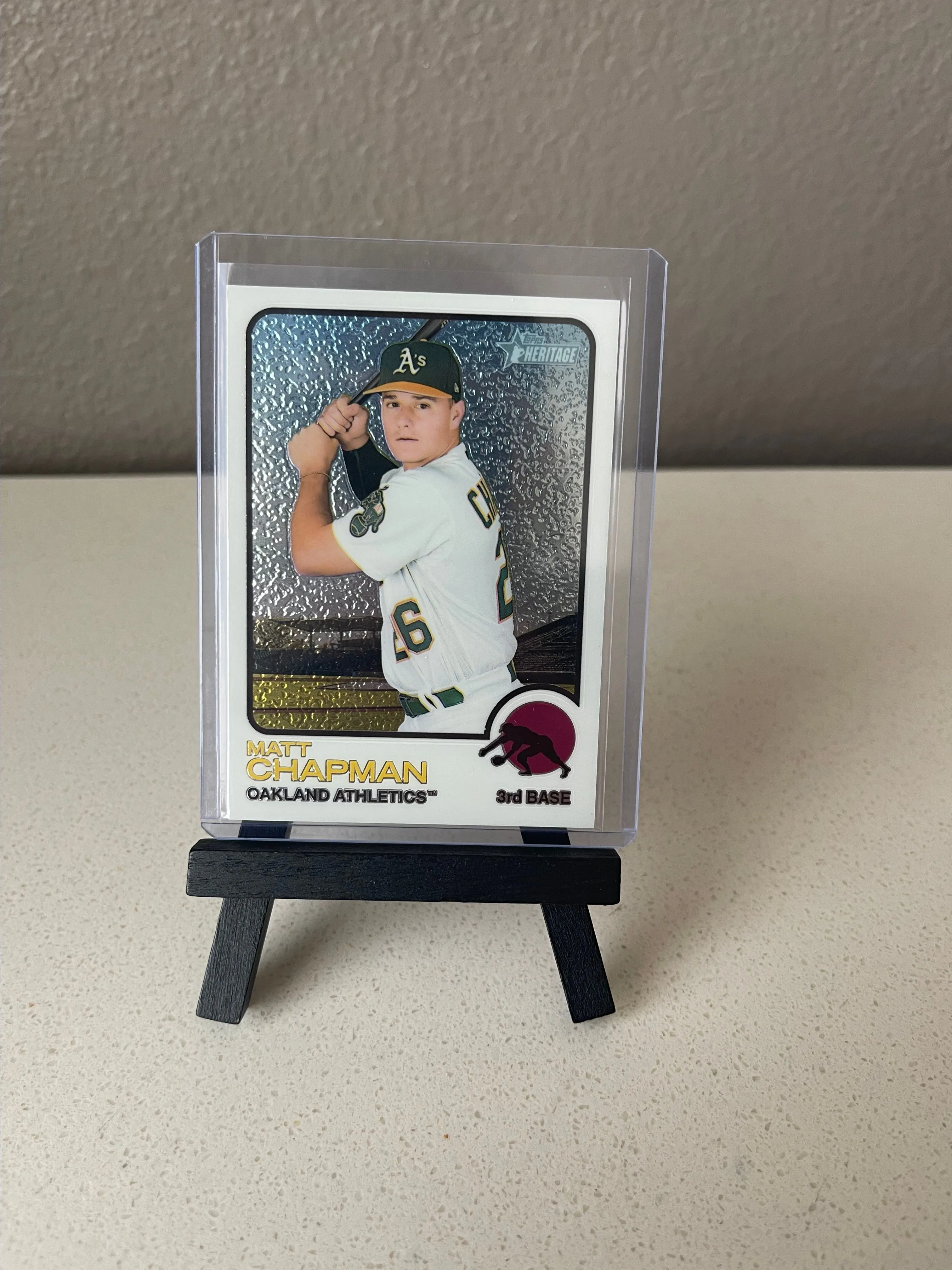 Product image for 2022 Topps Heritage Matt Chapman Chrome /999 Athletics