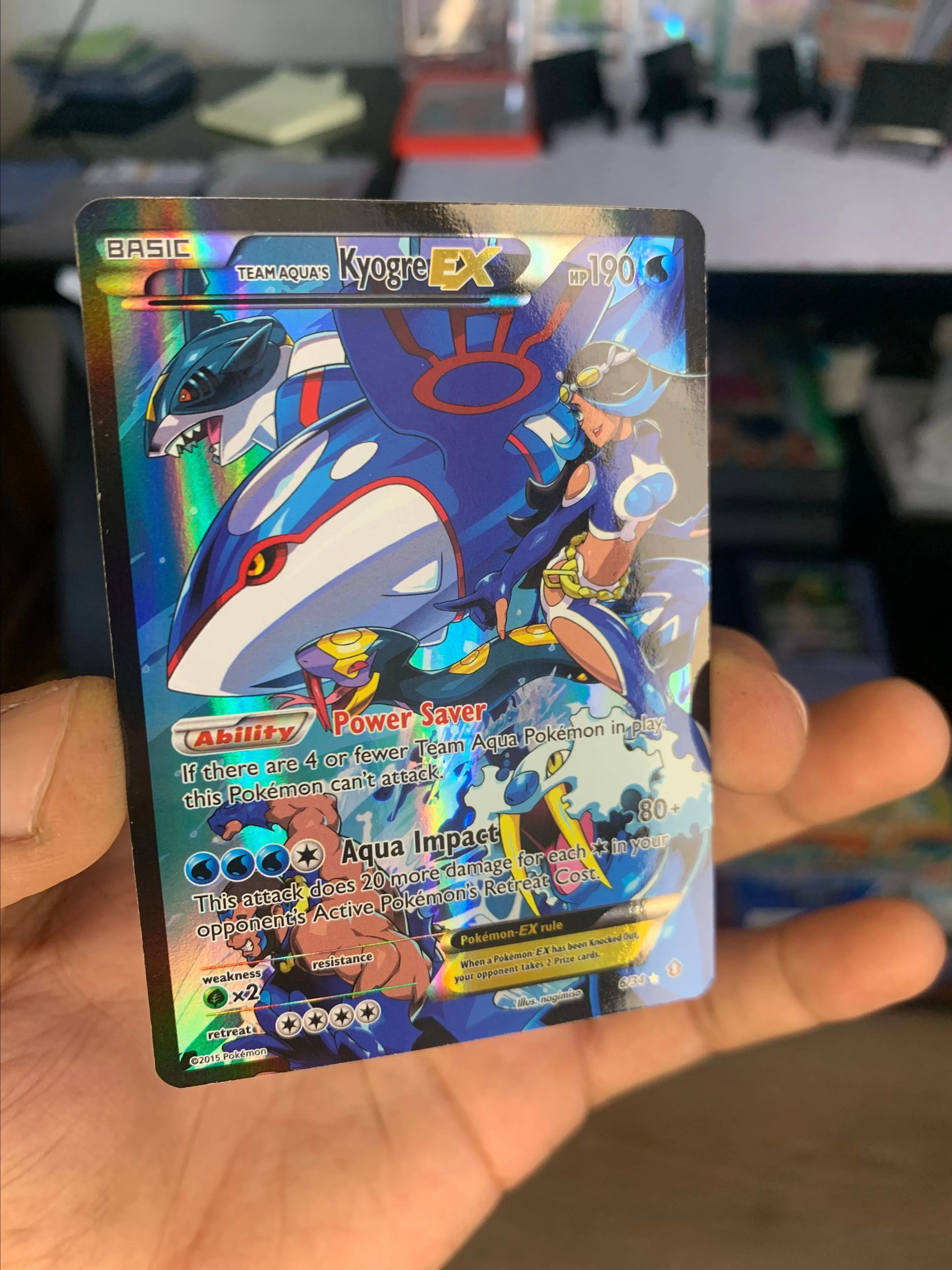 Team Aqua's Kyogre EX #6 /34 Double Crisis Holo  Whatnot: Shop, Sell,  Connect