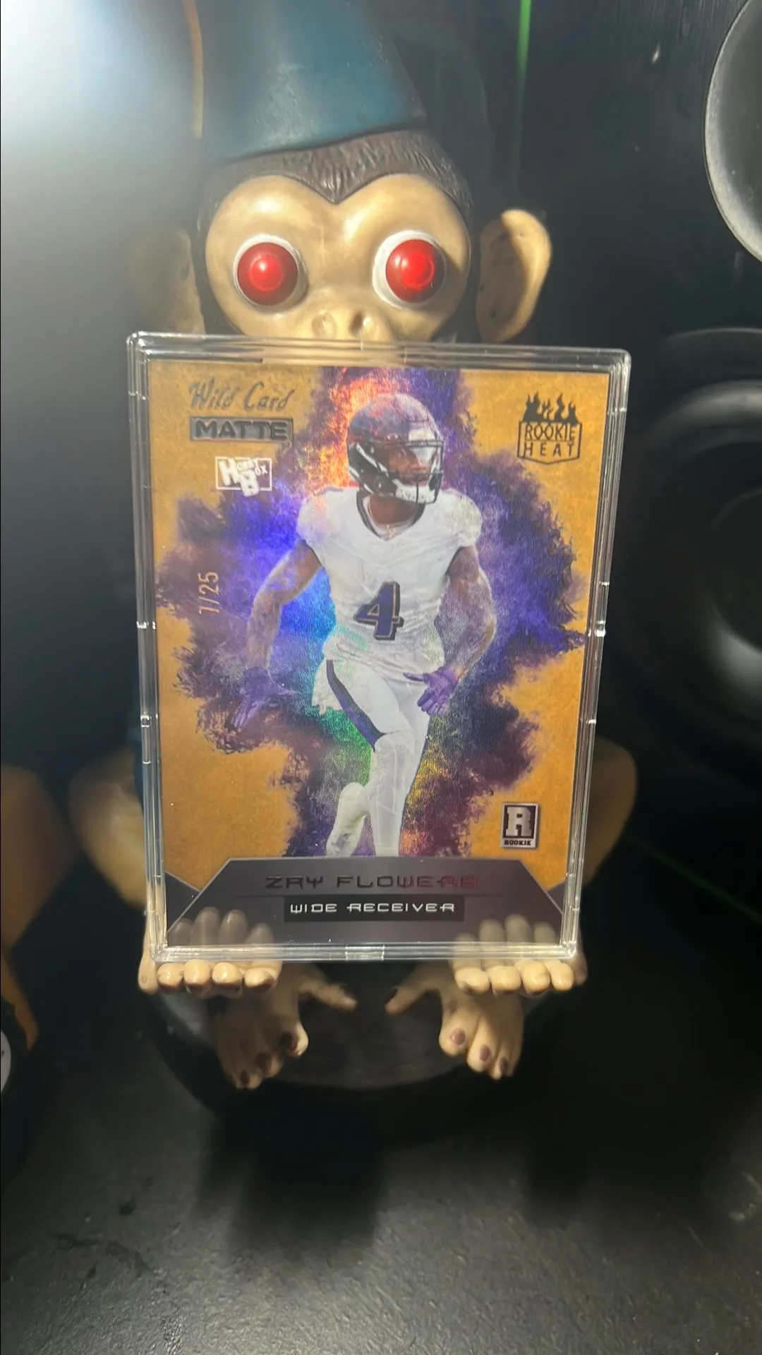 Product image for 2023 Wild Card Matte Rookie Heat Purple Zay Flowers #RH-ZF /25