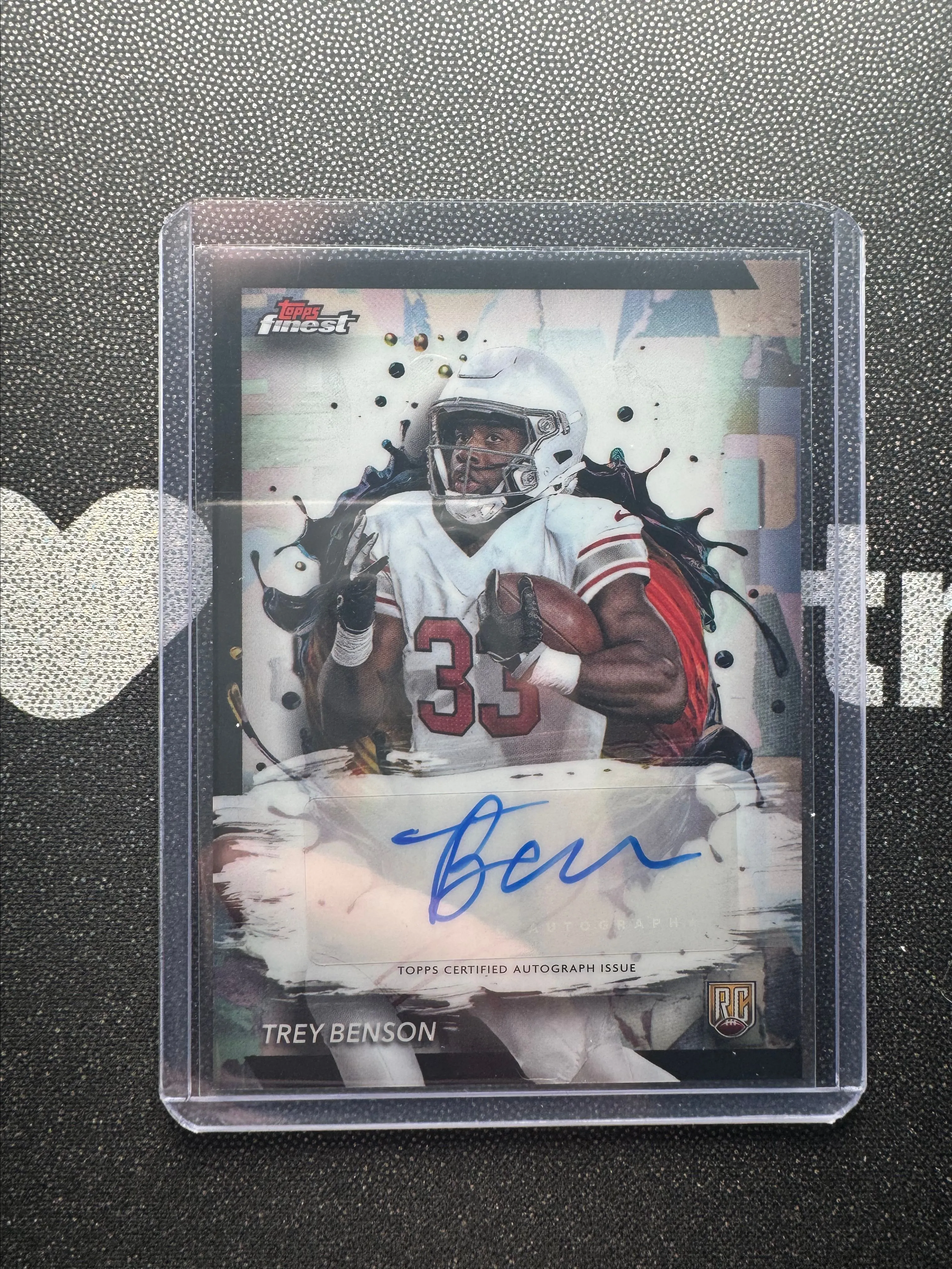 Product image for 2024 Topps Finest Trey Benson Refractor Rookie Auto