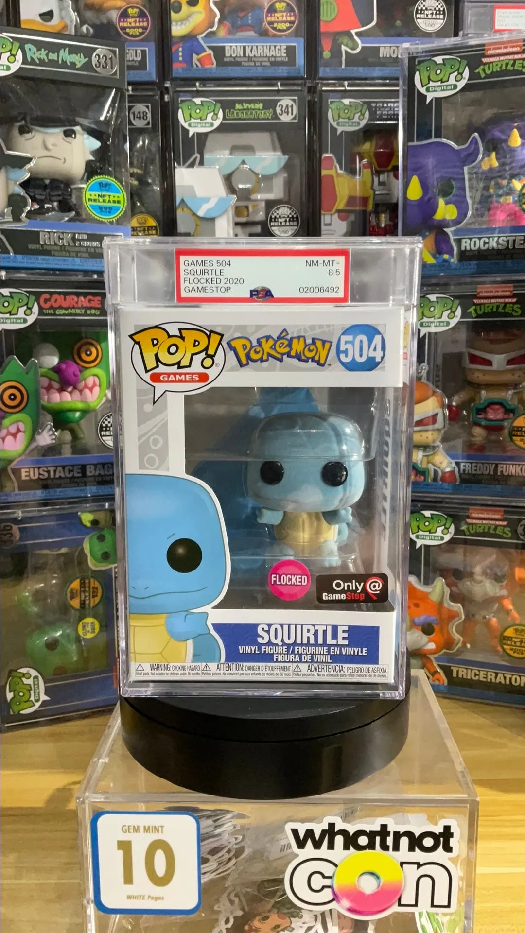 Product image for PSA Grade 8.5 - Squirtle 504 Flocked