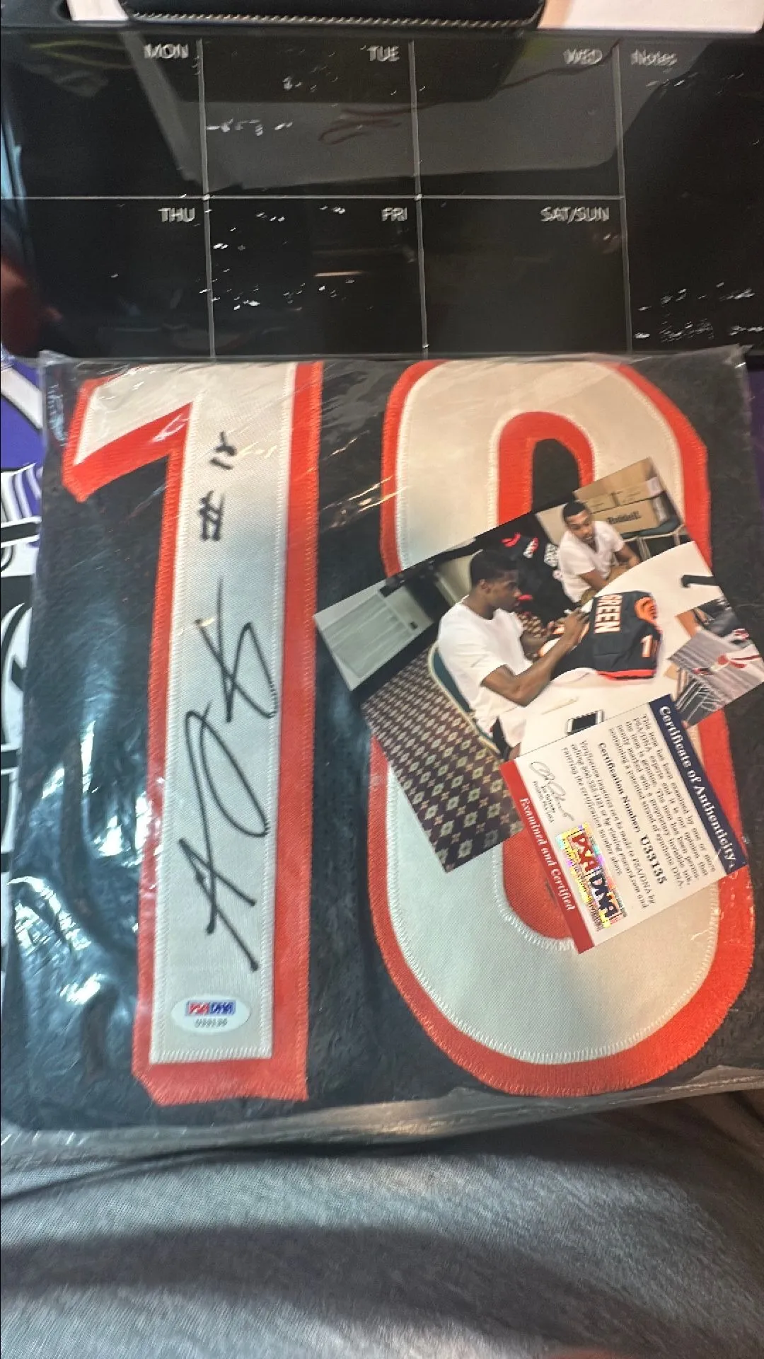 Product image for AJ Green autographed Bengals PSA certified jersey