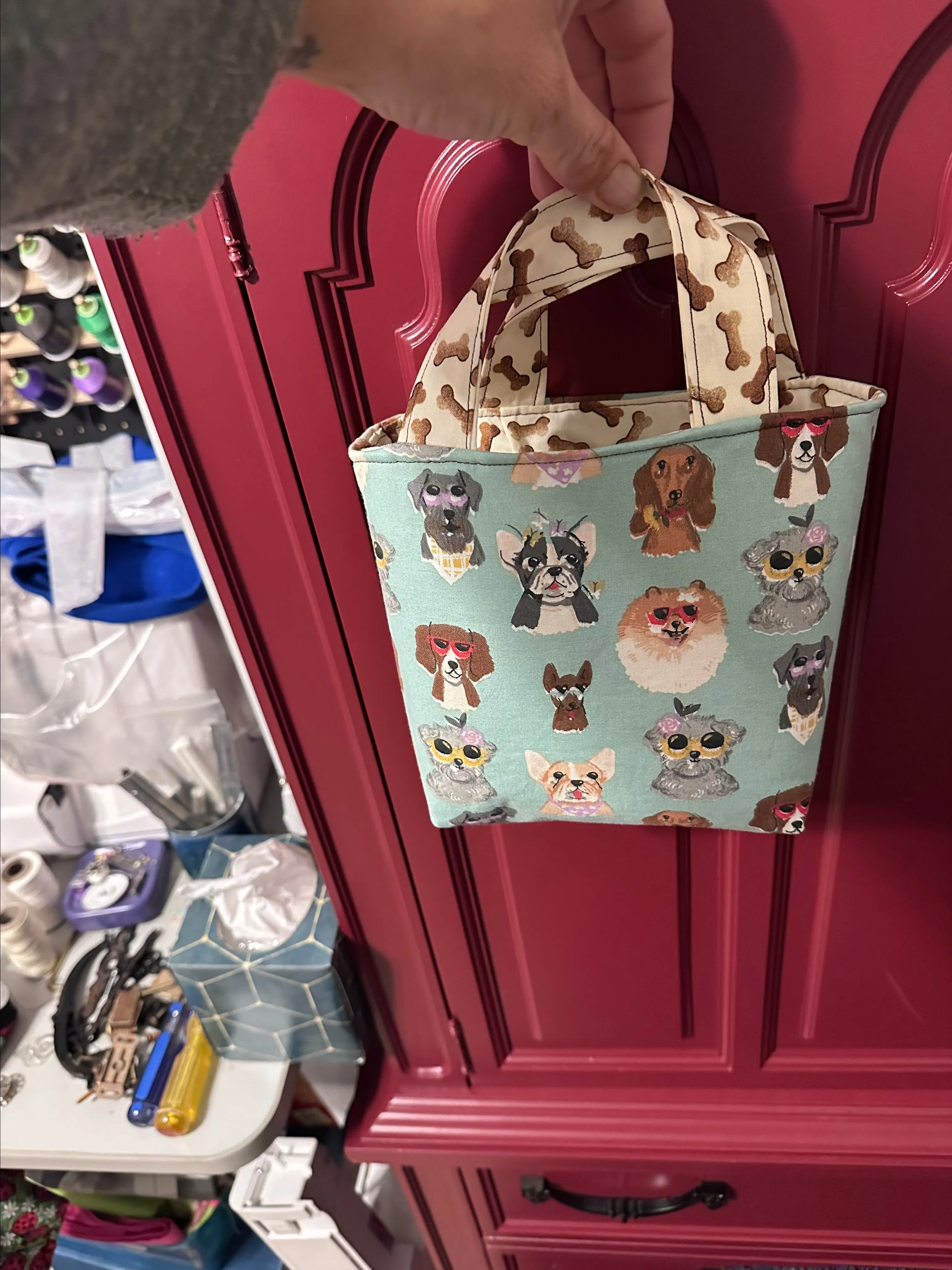 Product image for Handmade small tote for your four-legged friend