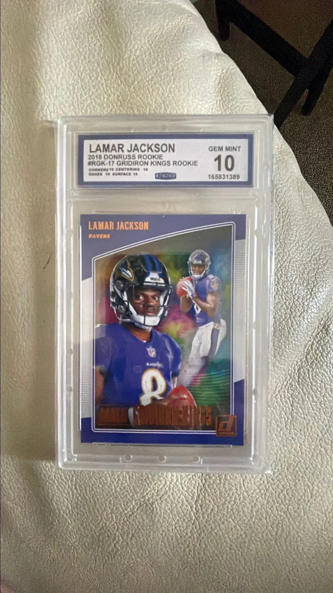 Product image for Lamar Jackson Rookie RGK-17 Gem Mint 10
