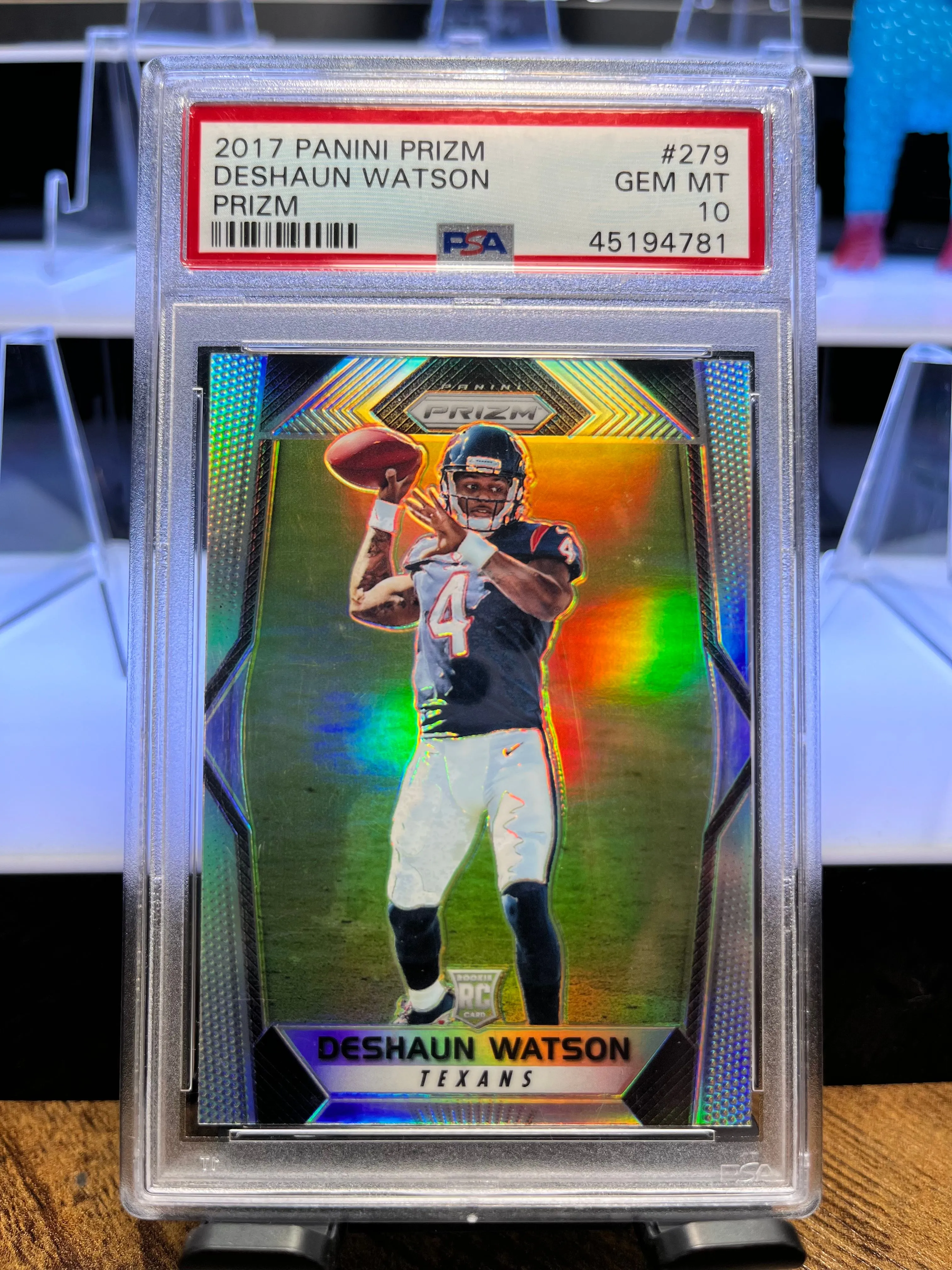 Product image for Deshaun Watson Prizm Silver Rookie Card PSA 10