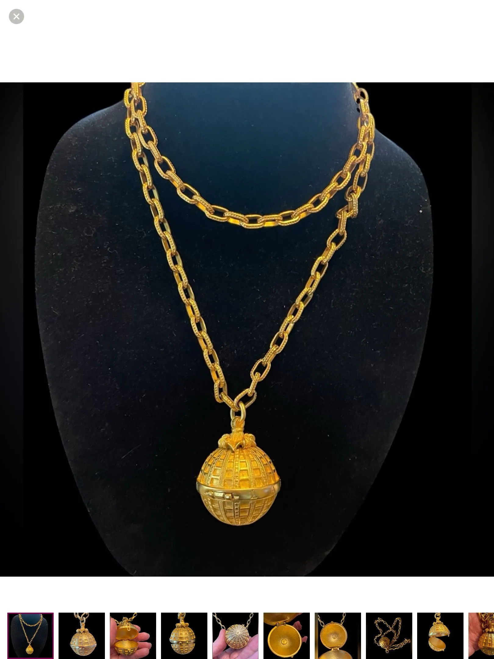Product image for Vintage Karl Lagerfeld Globe Locket Necklace