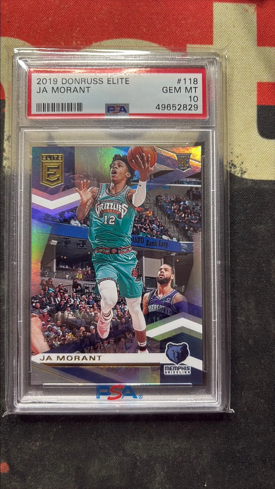 Product image for 2019 Panini Donruss Elite Ja Morant 118  PSA GEM MT 10