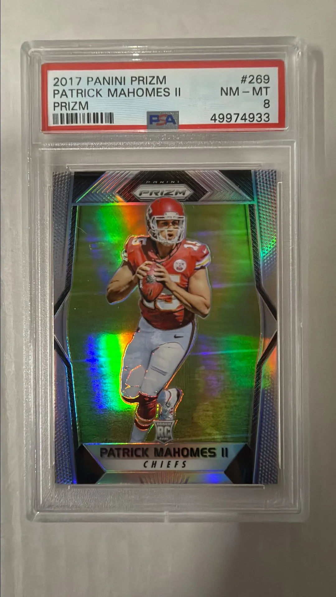 Product image for 2017 Panini Prizm Patrick Mahomes Ii 269 Prizm PSA NM-MT 8