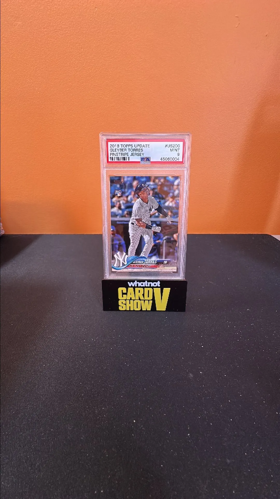 Product image for 2018 Topps Update Gleyber Torres US200 Pinstripe Jersey PSA MINT 9