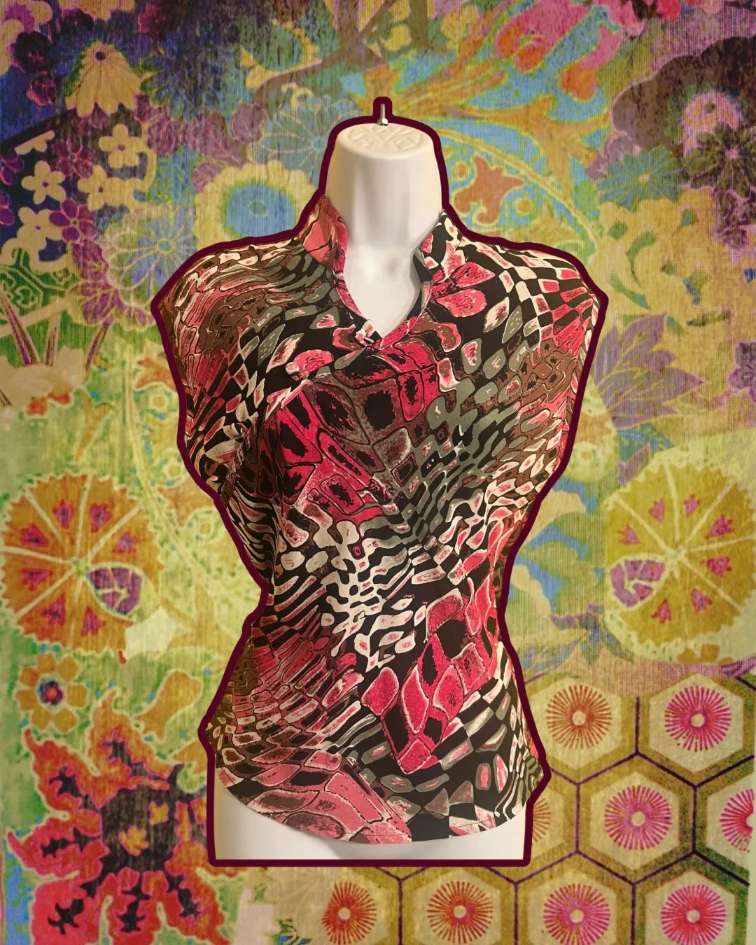 Product image for MAD HATTER TIE BACK TOP!