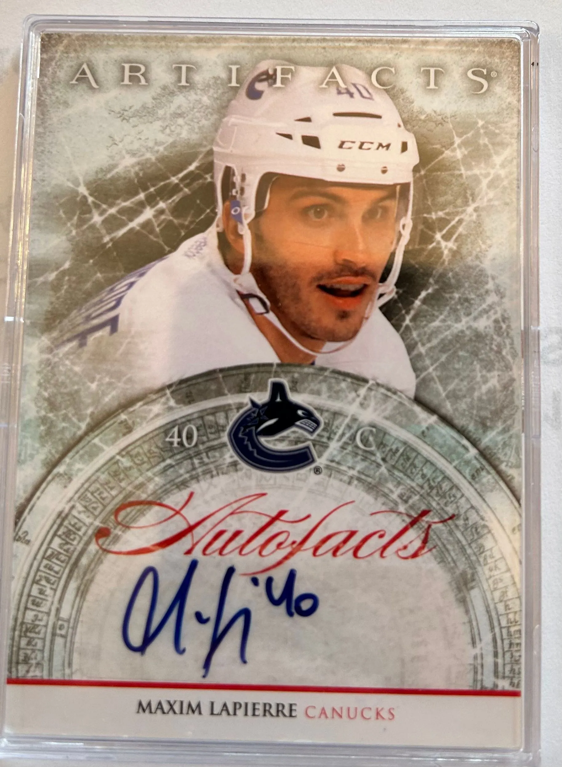 Product image for Maxim Lapierre Autofacts autographed card