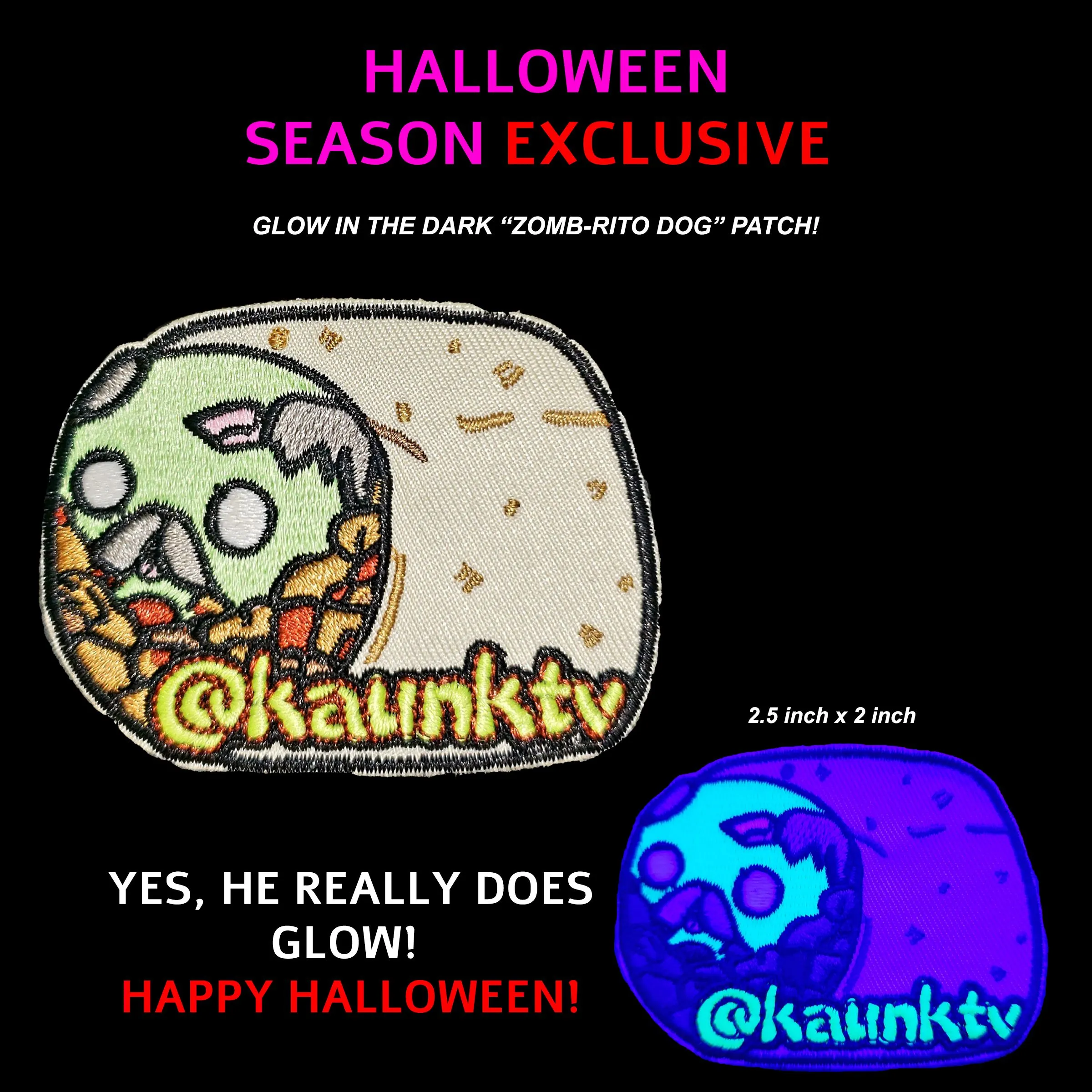 Product image for *EXCLUSIVE* Zomb-Rito Glow In The Dark Patch