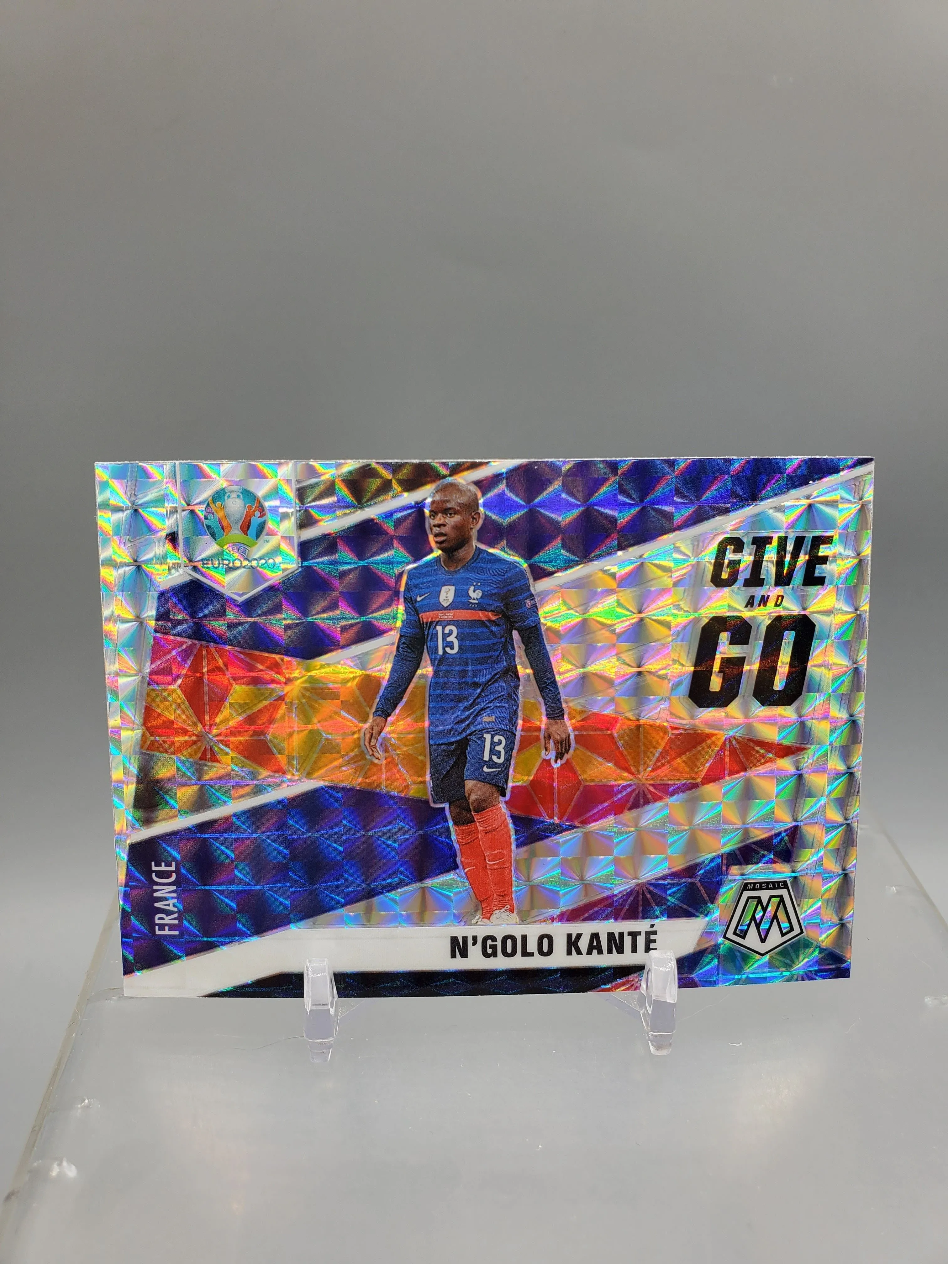Product image for 2021 Panini Mosaic Soccer Give And Go N'Golo Kante Mosaic Prizm Insert Card